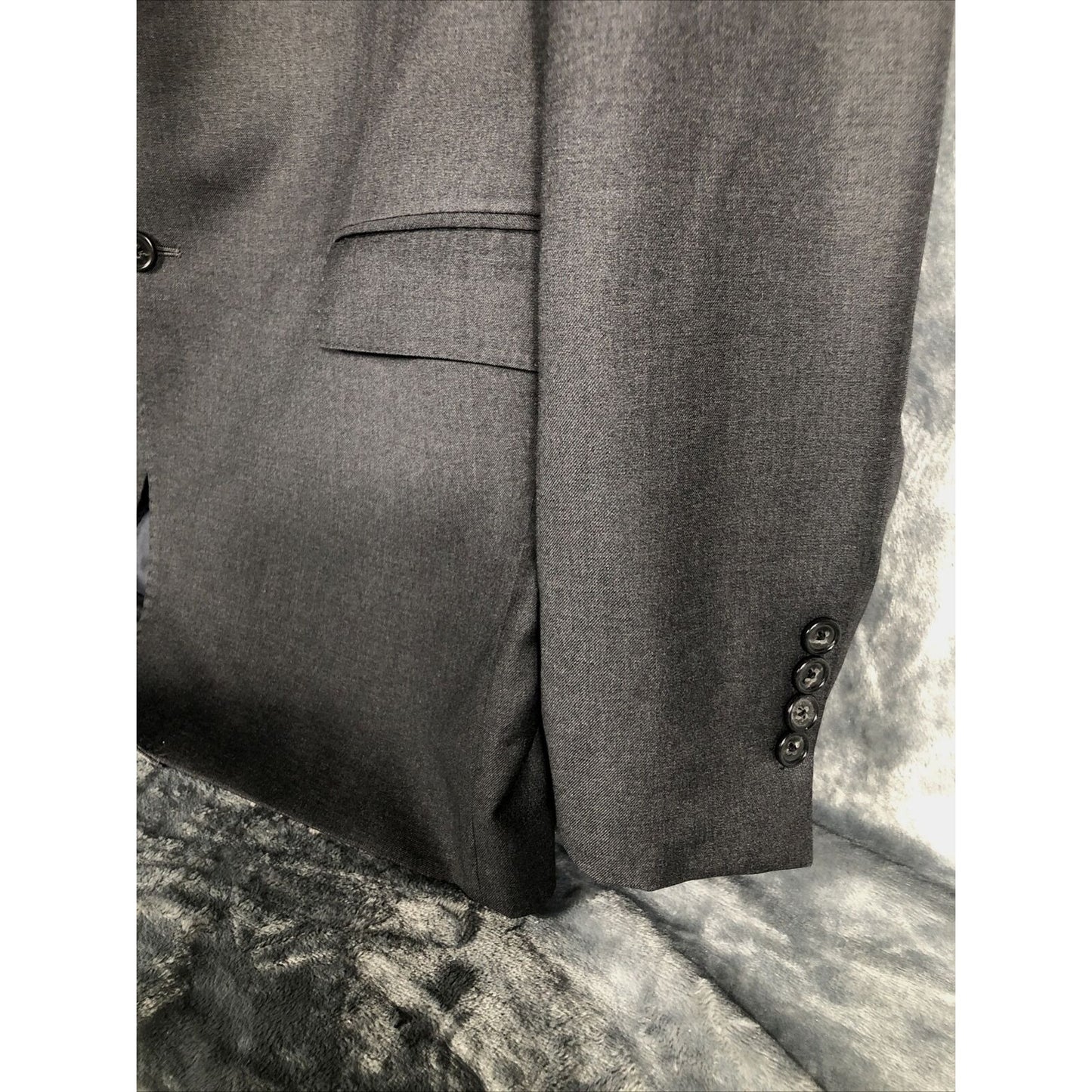 REDA TAILO RED Suit Jacket Men’s Dress Grey Wool Suit Coat Size 46