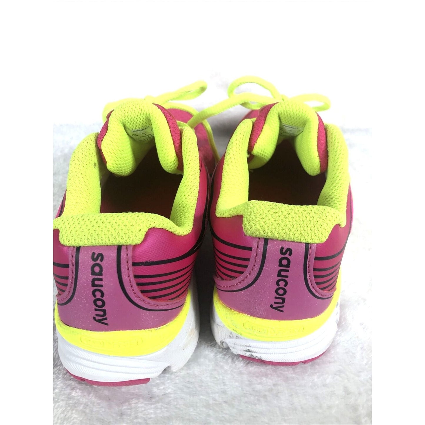 SAUCONY Girls Shoes Natural Series Pink Yellow Sneakers Size 4 1/2