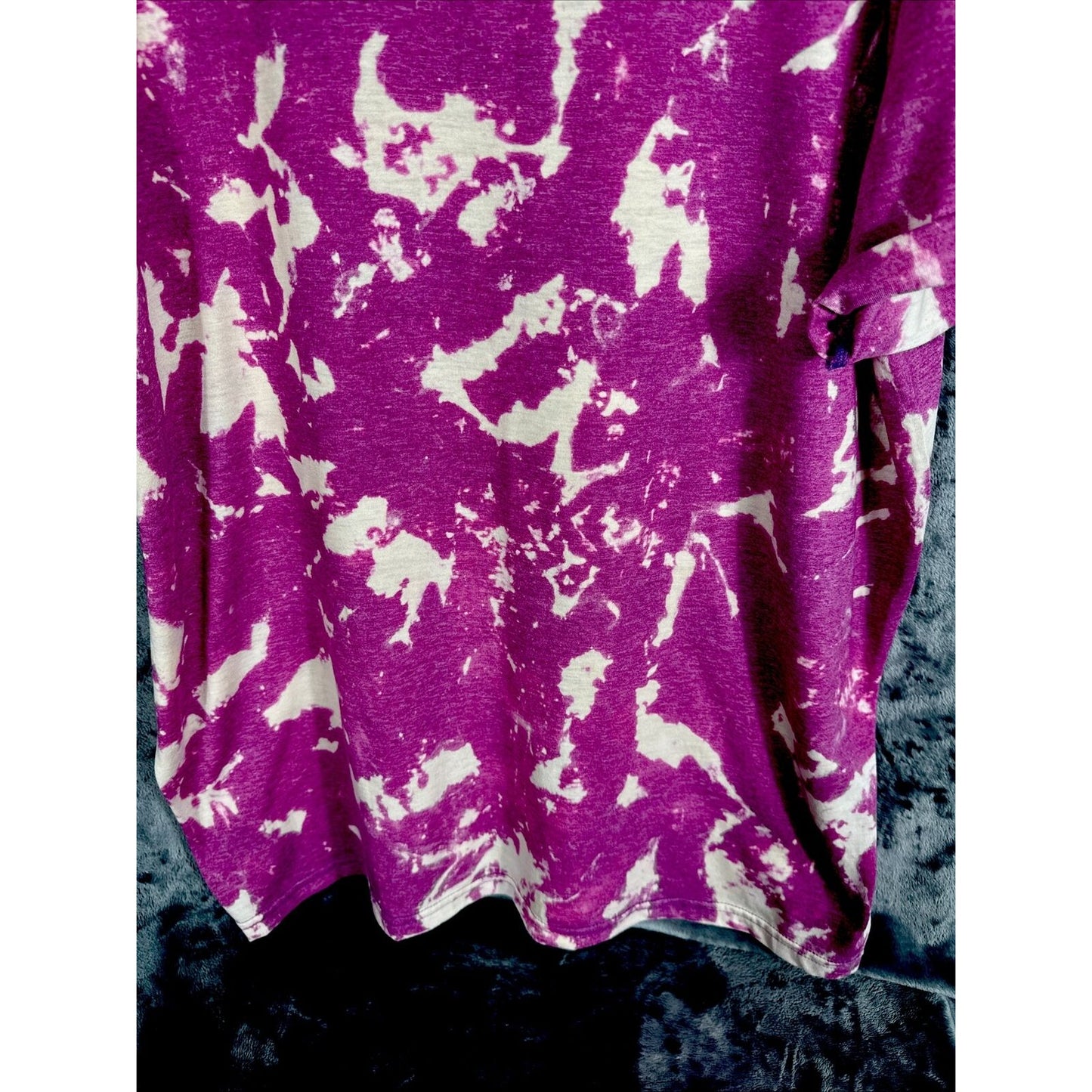 Women’s Shirt Good Vibes Only Tie-Dye Bleached Purple Size Extra Large