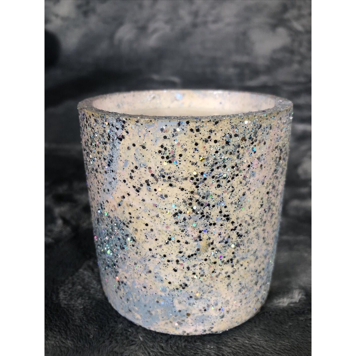 Hand Poured Candle Vanilla And Cashmere Handmade Concrete Vessel