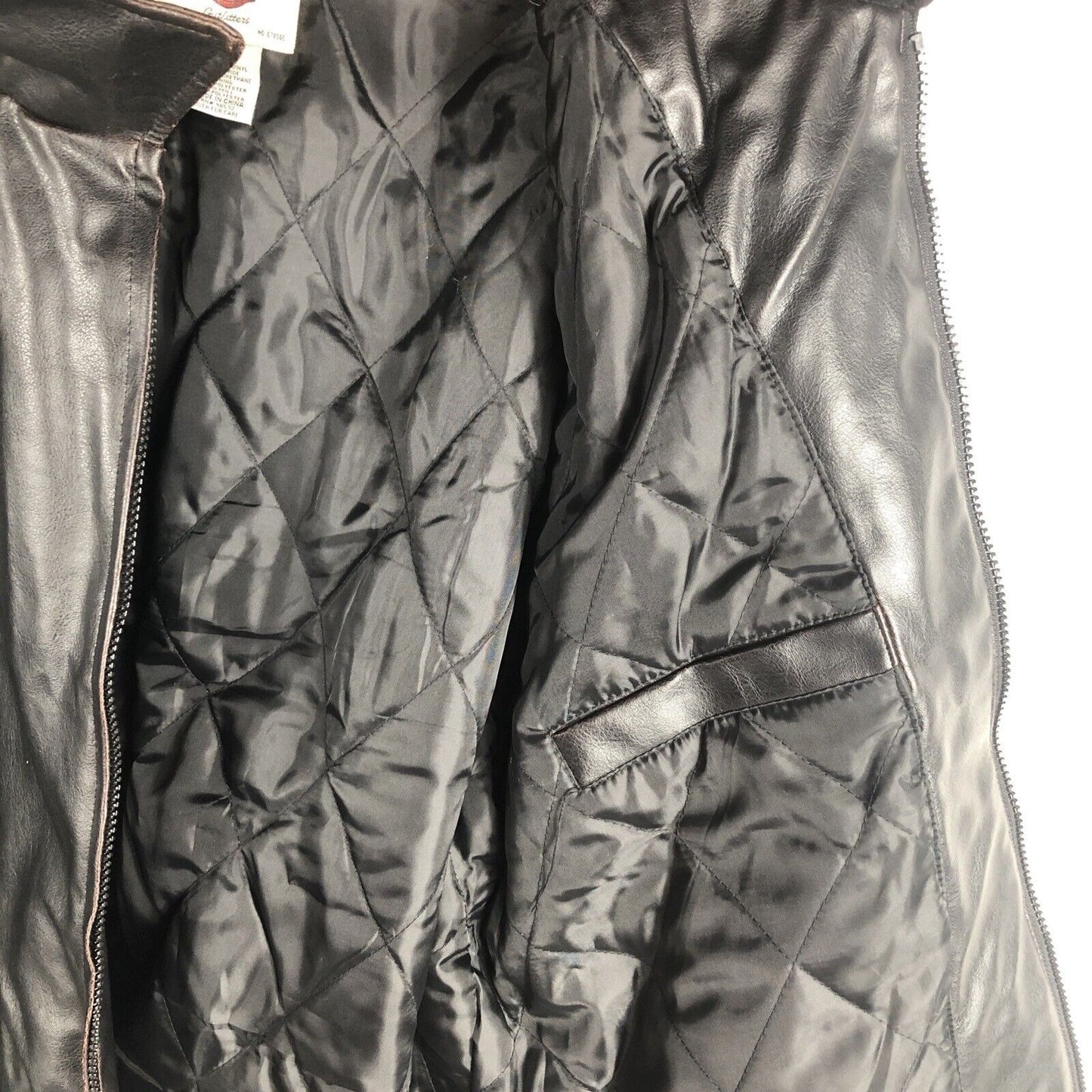 Men’s Leather Jacket Steve And Barry’s Outfitters Men’s Coat Black Adult Size 2X Large