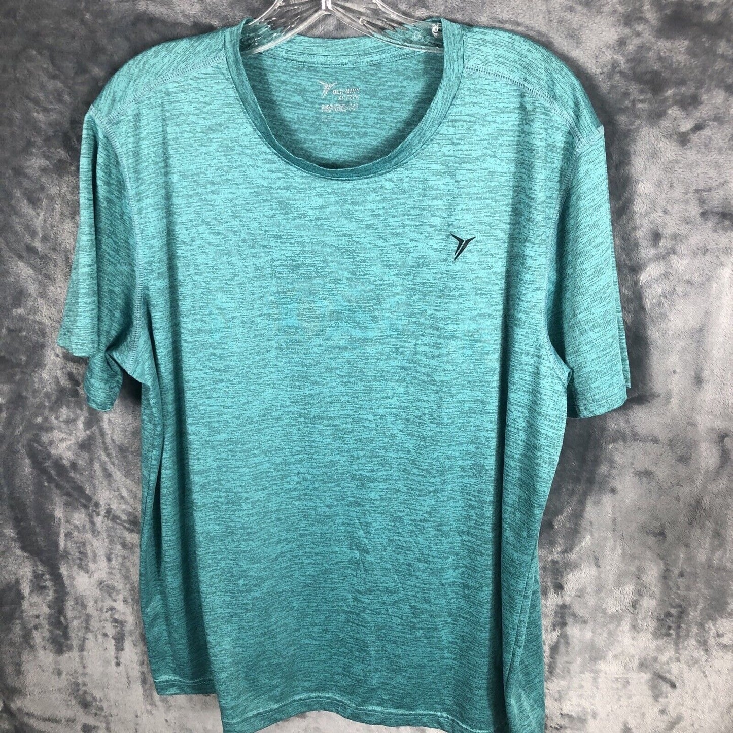 Old Navy Active Mens Green Heather Crew Neck Short Sleeve Activewear T Shirt M