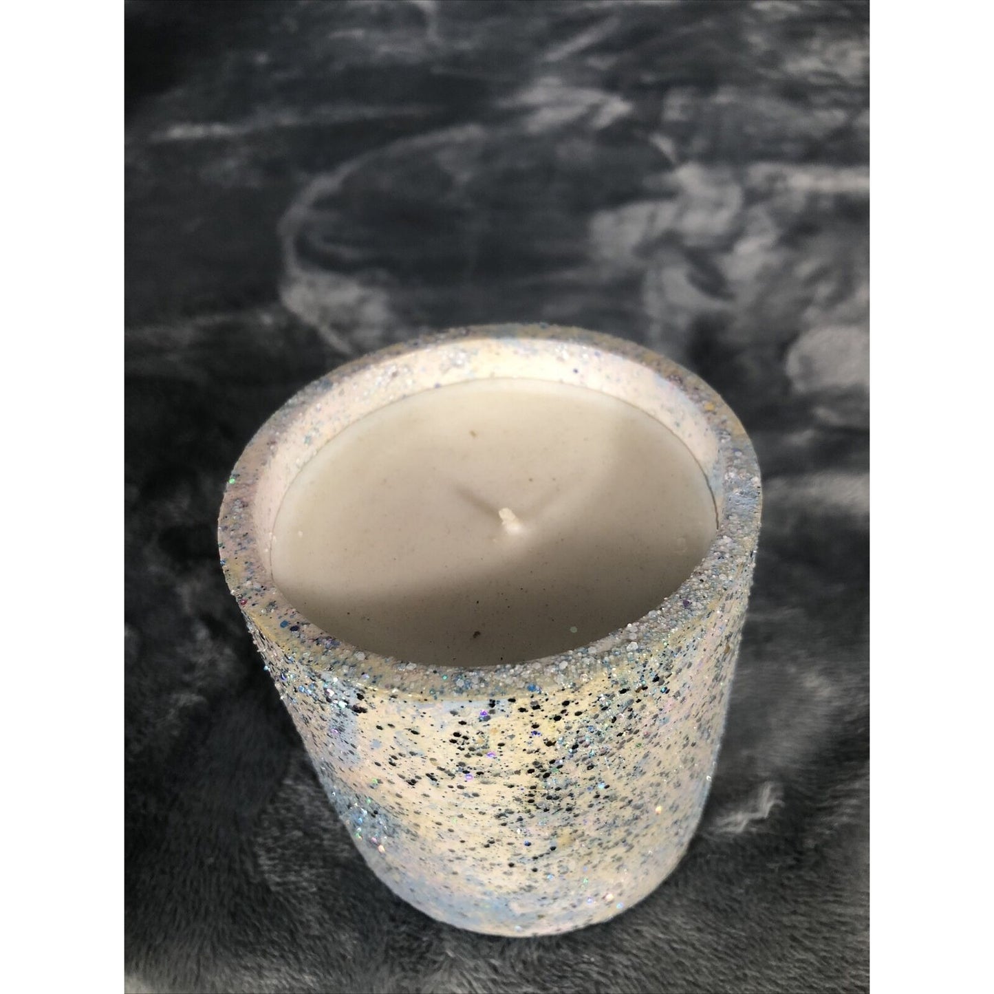 Hand Poured Candle Vanilla And Cashmere Handmade Concrete Vessel