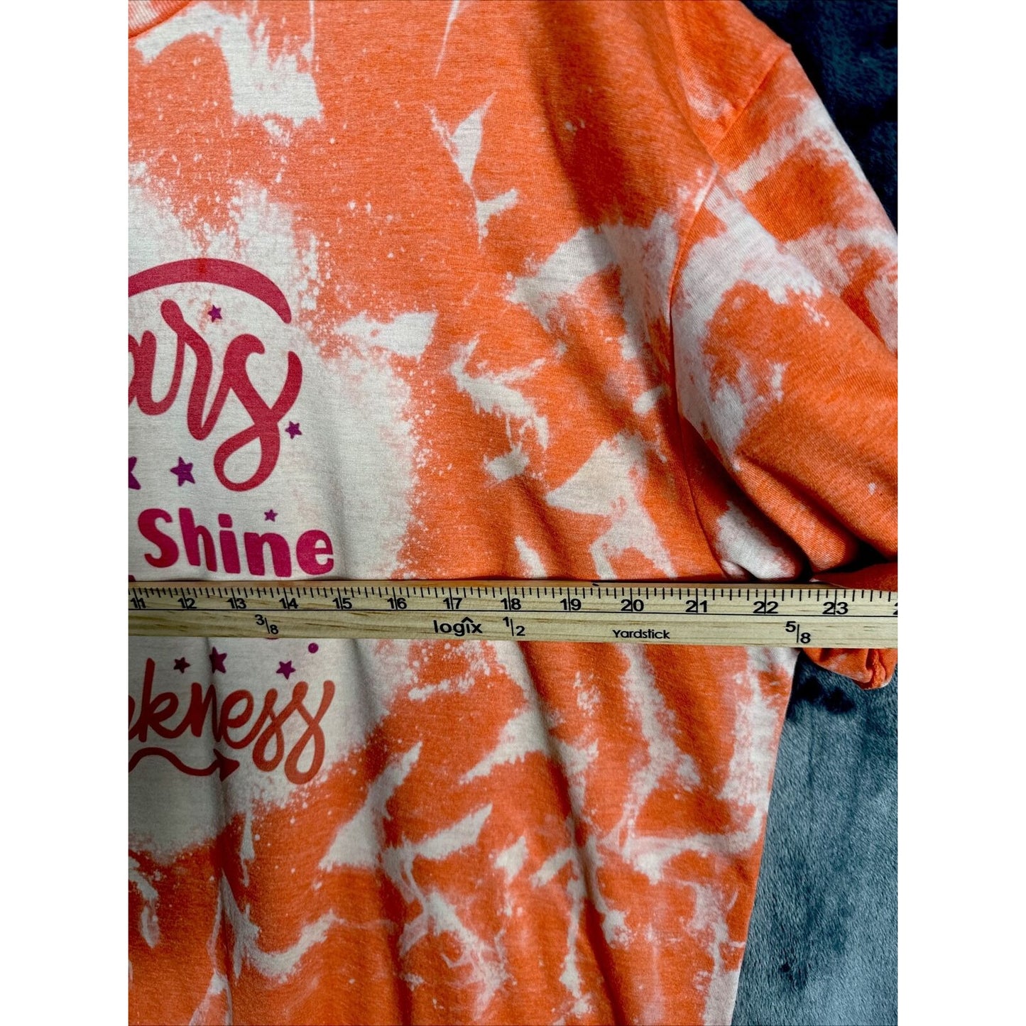 Women’s Shirt Stars Can’t Shine Without Darkness Size Adult X L Orange Bleached