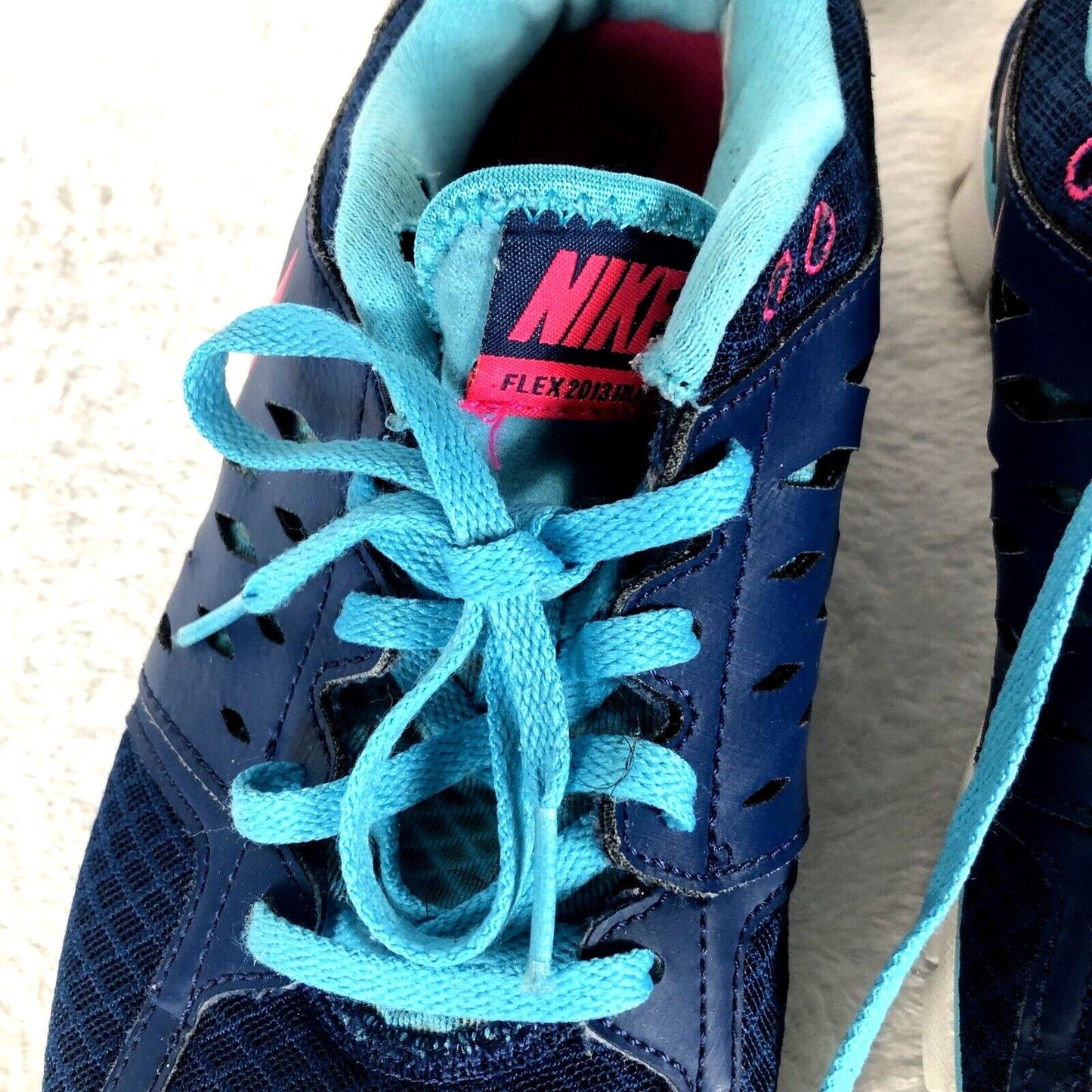 Nike Flex Run Blue Woman's Size 10 Sneakers Shoes