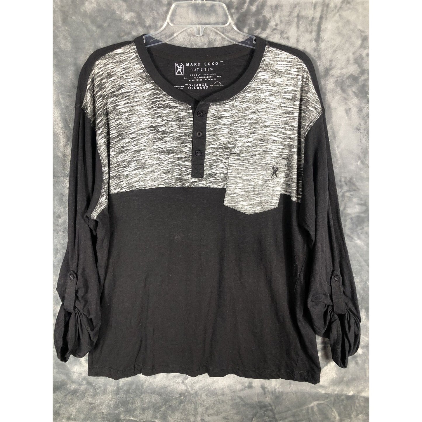 Marc Ecko Sweater Men's Pullover Deadly Threads Shirt Cut & Sew Extra Large