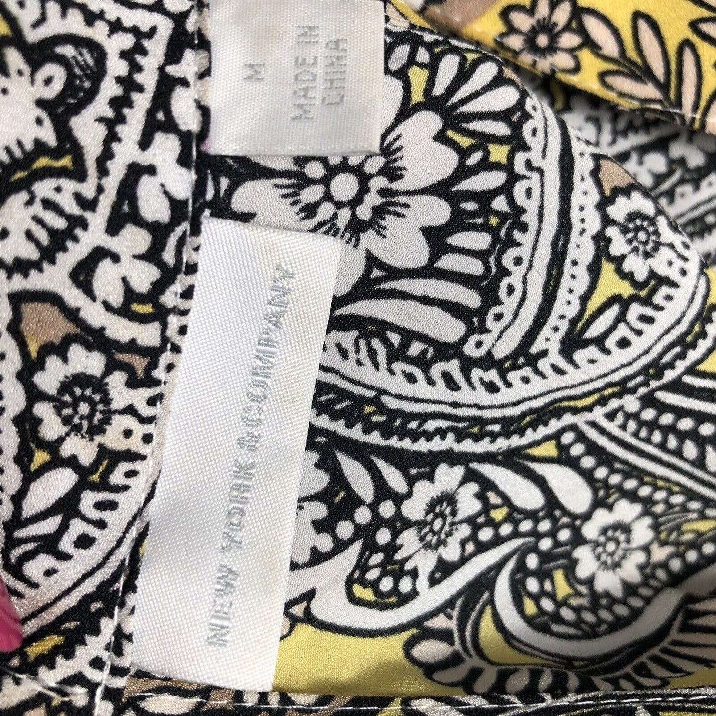 New York And Company Tops Medium Women’s Yellow And Lavender Shirt