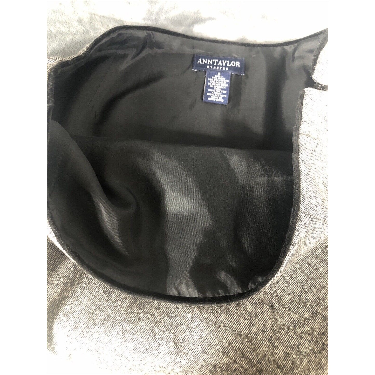 Ann Taylor Women's Gray Stretch Knee Length Lined A-Line Skirt Size 6