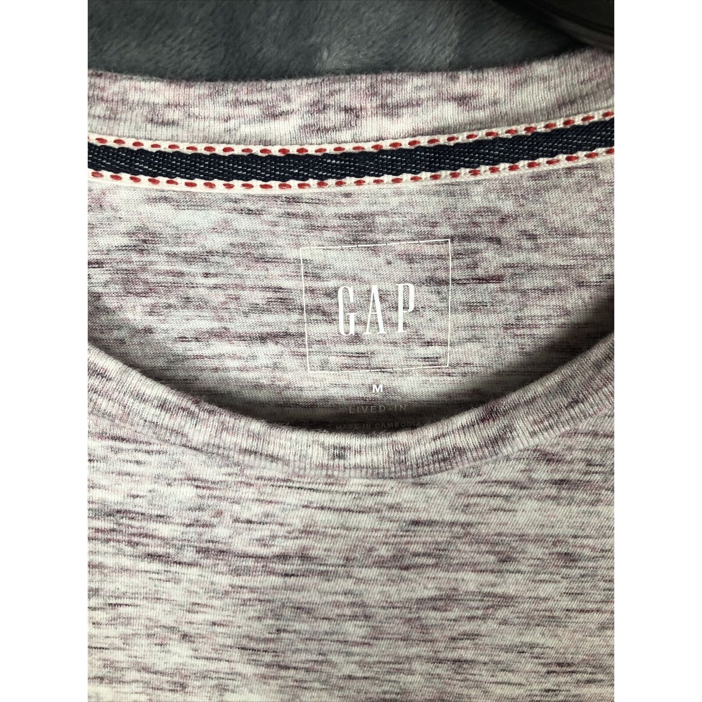 Gap Shirt Men’s Lived In Long Sleeve Soft Size Adult Medium Pocket Tee Pullover