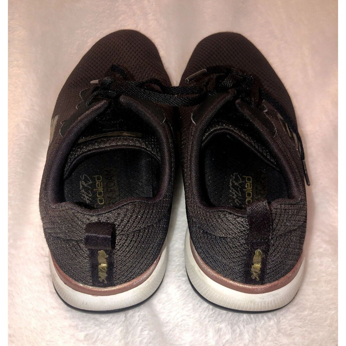 SKECHERS LITE WEIGHT WALKING RUNNING ATHLETIC SHOES MENS SIZE 9 BLACK