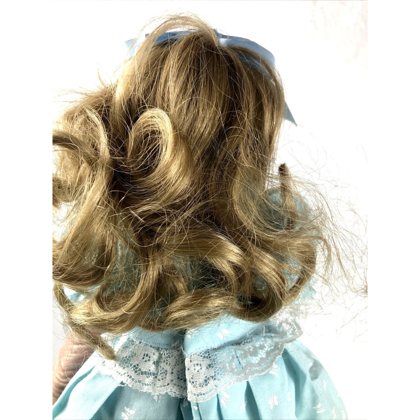 Vintage Bobble Head Porcelain Doll / Stand