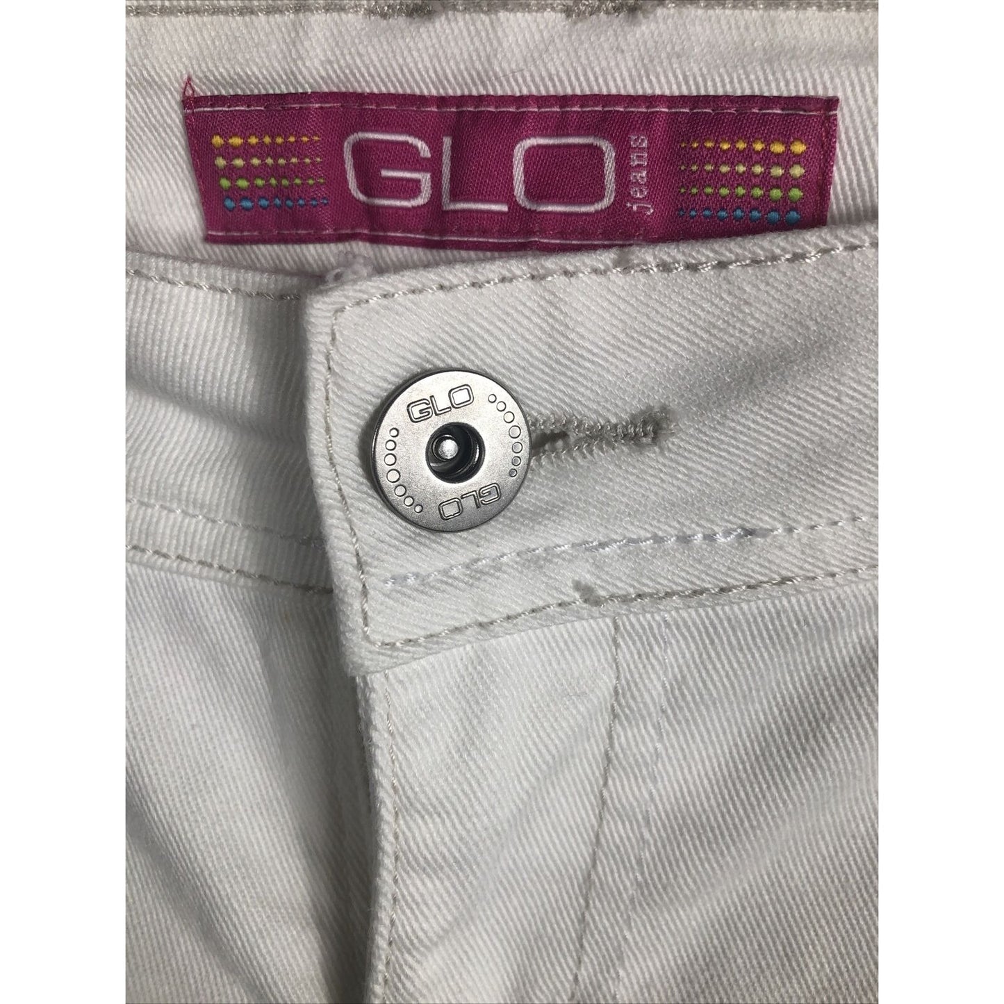 Glo Jeans White Studded Pocket Girls Junior Size 5