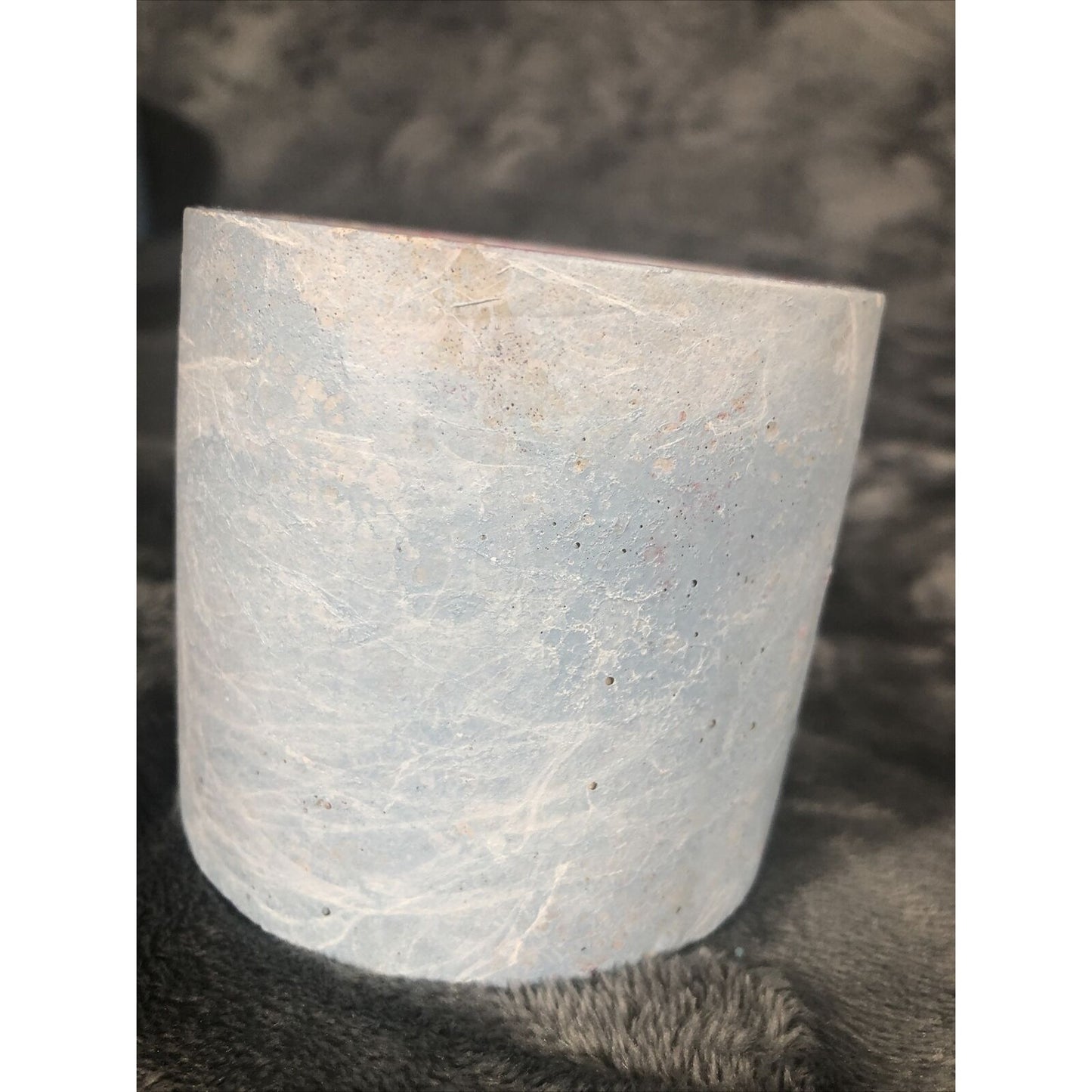 Decorative Candle Hand Poured Vanilla and Cashmere Handmade Concrete Vessel
