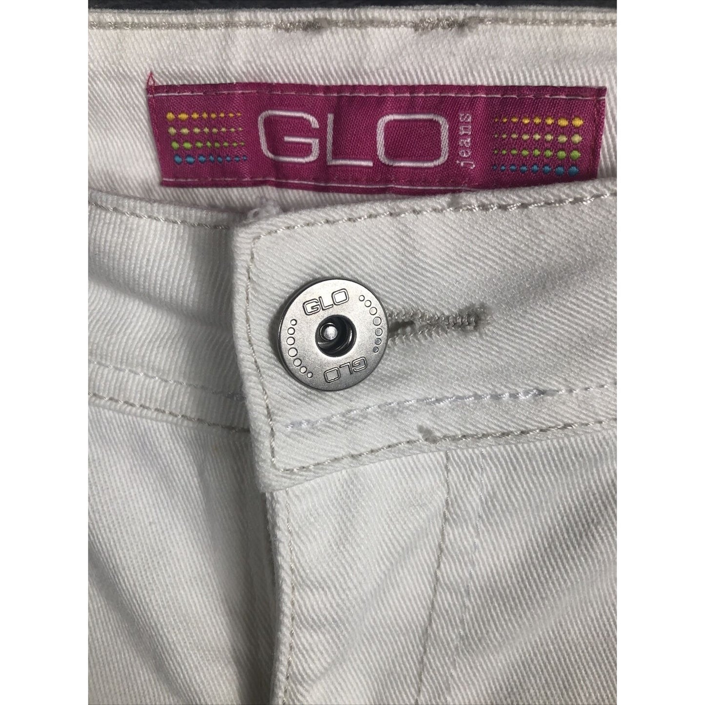 Glo Jeans White Studded Pocket Girls Junior Size 5