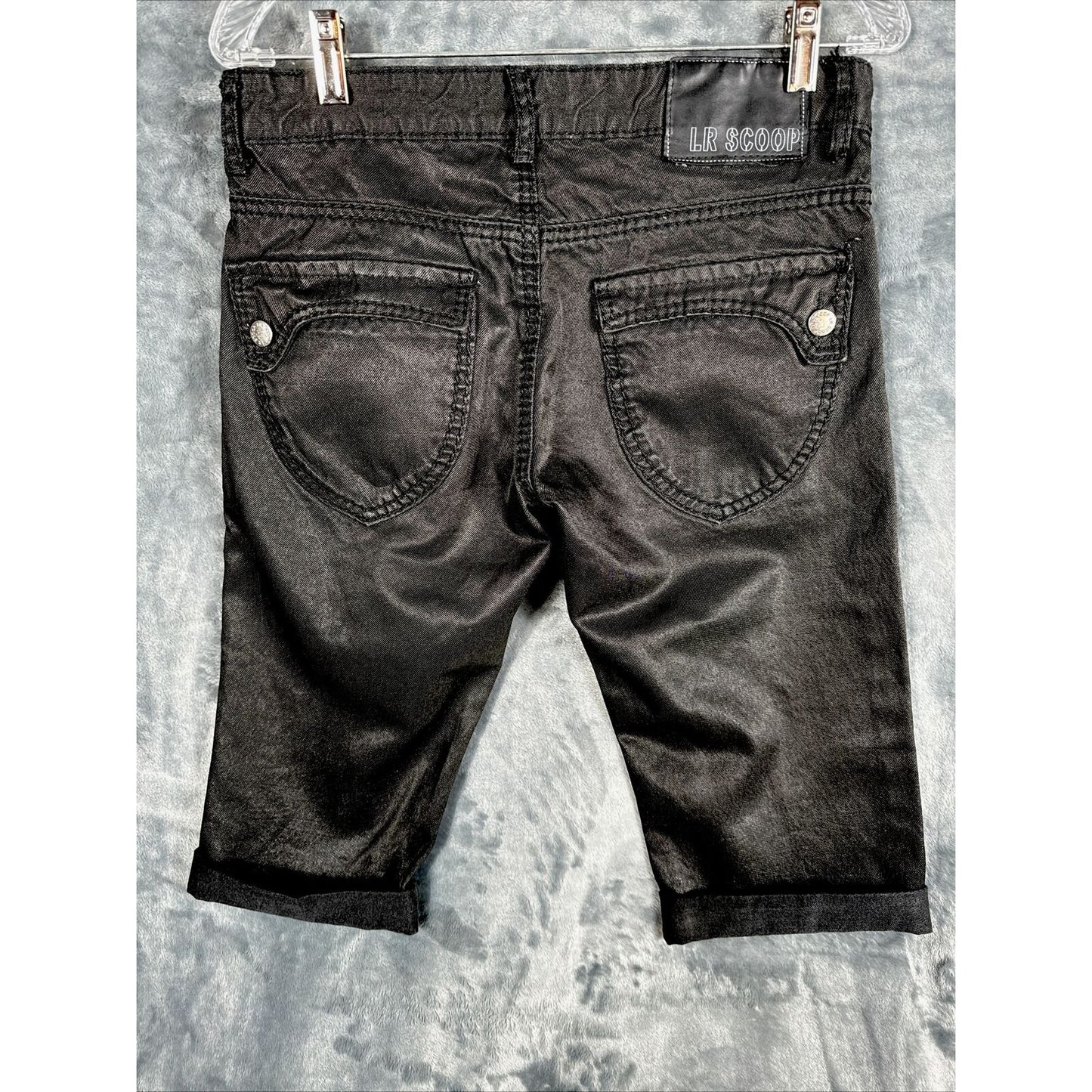 LR Scoop Modern Fit Men's Shorts Black Size 34 Flat Front 100% Cotton