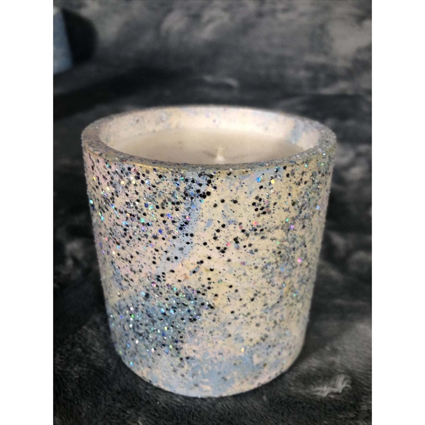 Hand Poured Candle Vanilla And Cashmere Handmade Concrete Vessel