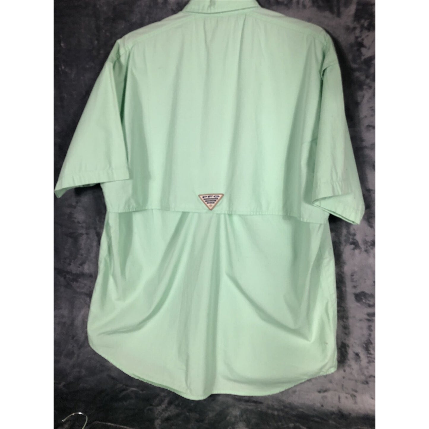 Columbia Sportswear Men’s Fishing Shirt Button Up Light Green Size Adult Medium