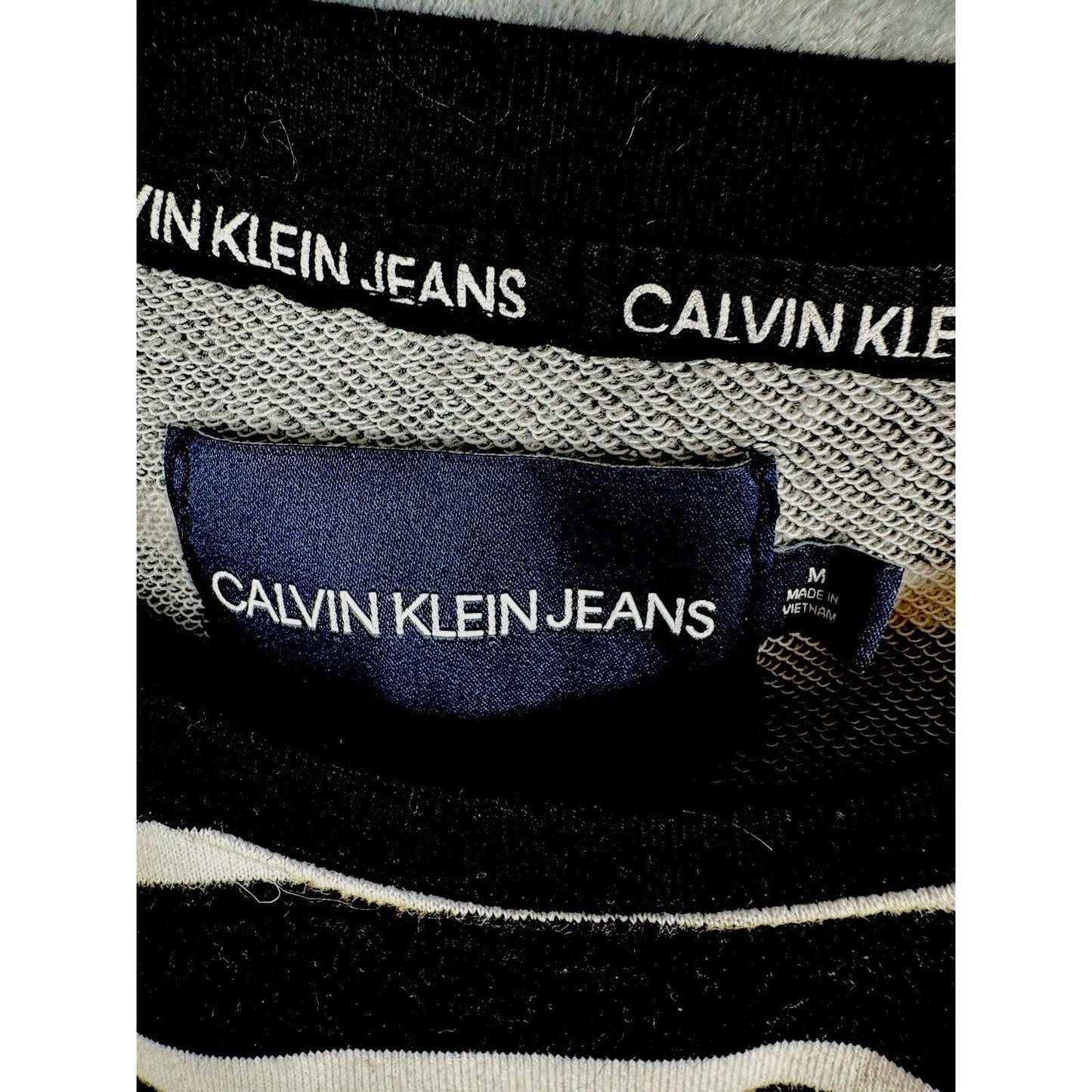 Calvin klein T Shirt Crop Tops Black/White Medium
