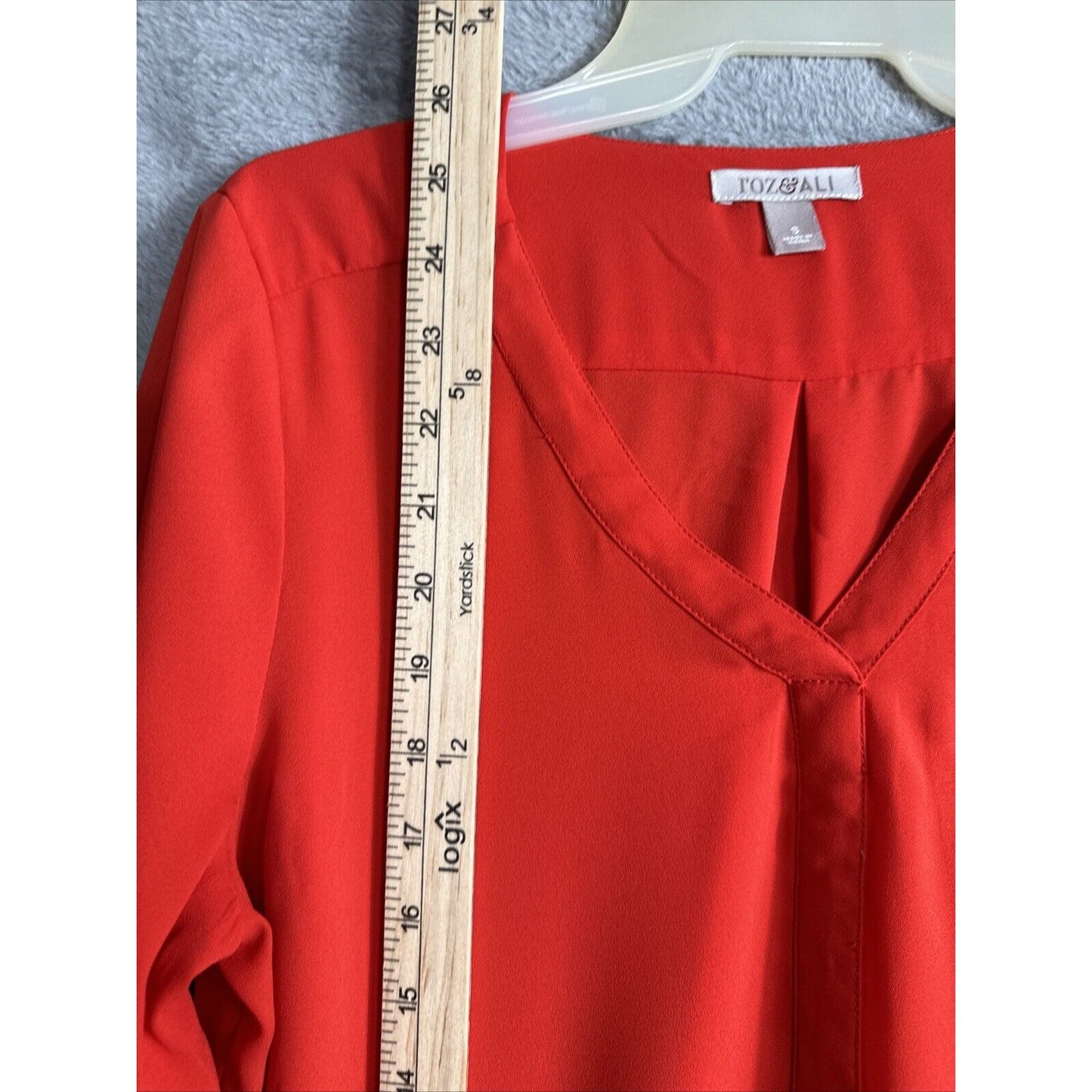 Roz & Ali Top Woman’s Small Red Blouse