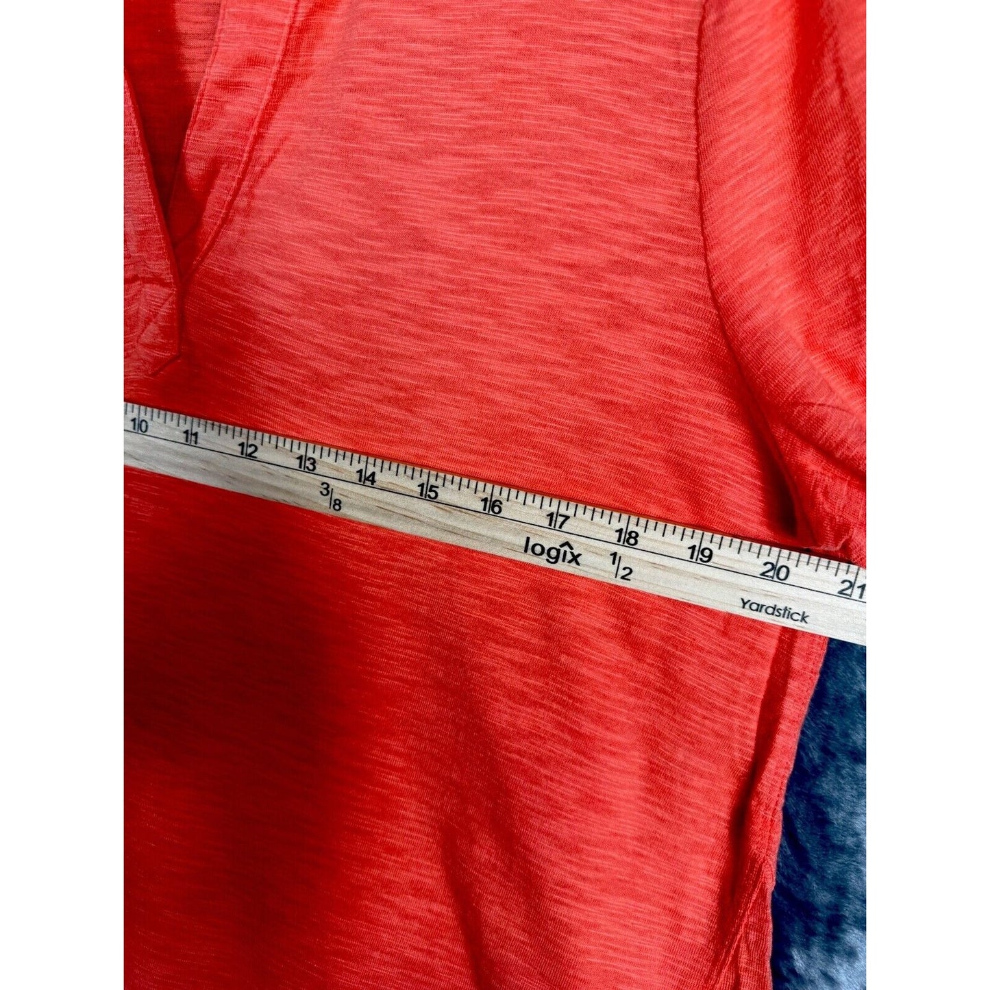Chico’s The Ultimate Tee Women's Top Size 2 Large Orange 3/4 Sleeve