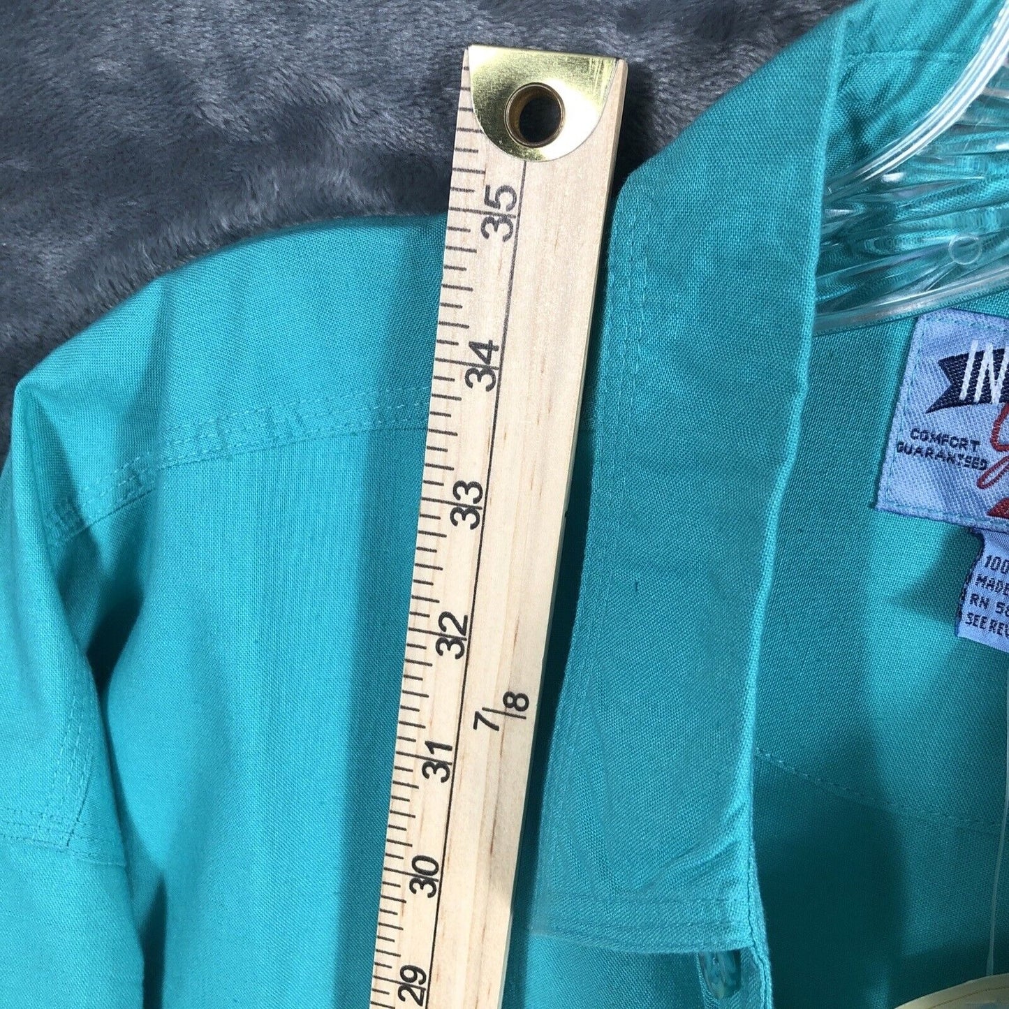 Introspect Men’s Shirt Button Up Large X Tall Marine Color Fishing Shirt