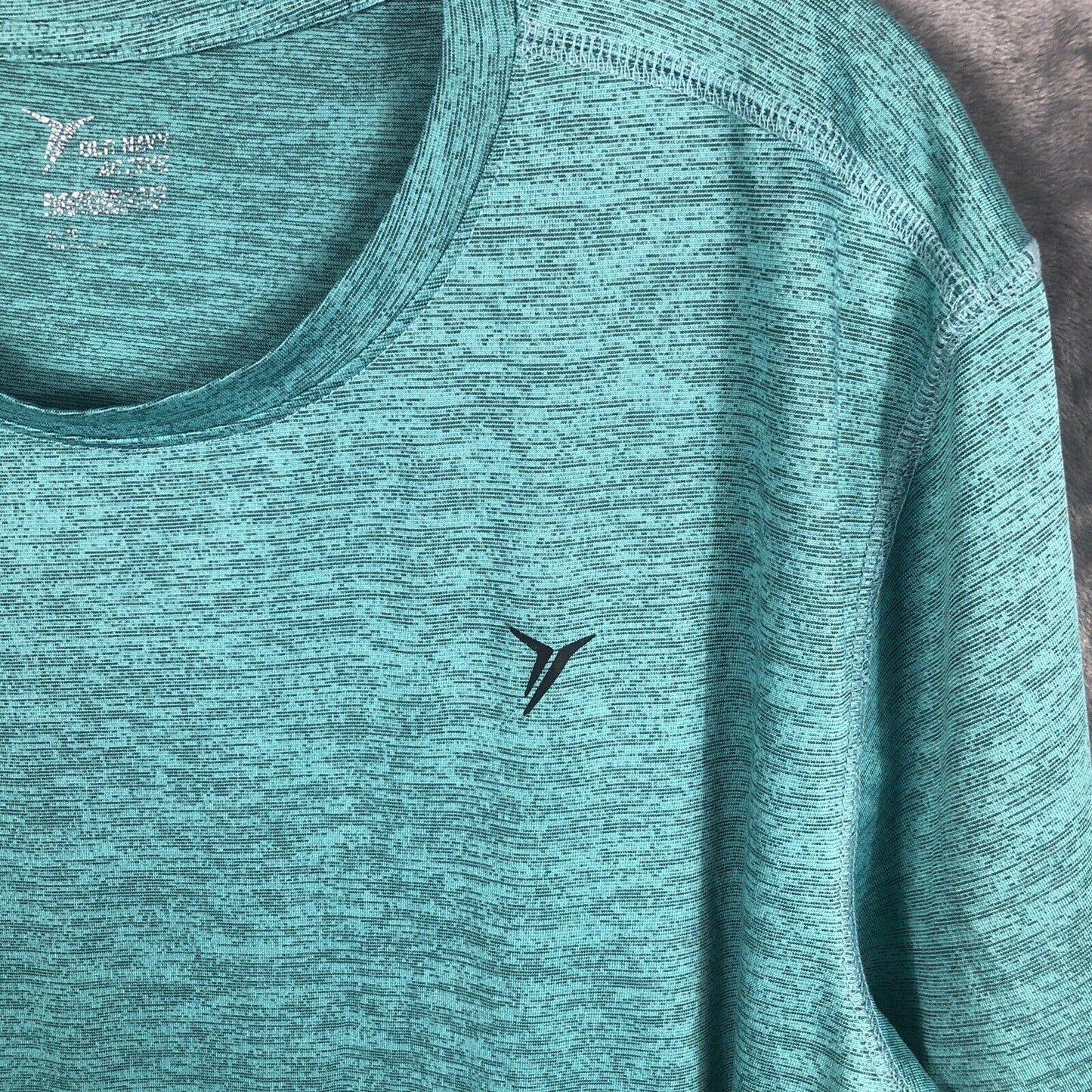 Old Navy Active Mens Green Heather Crew Neck Short Sleeve Activewear T Shirt M