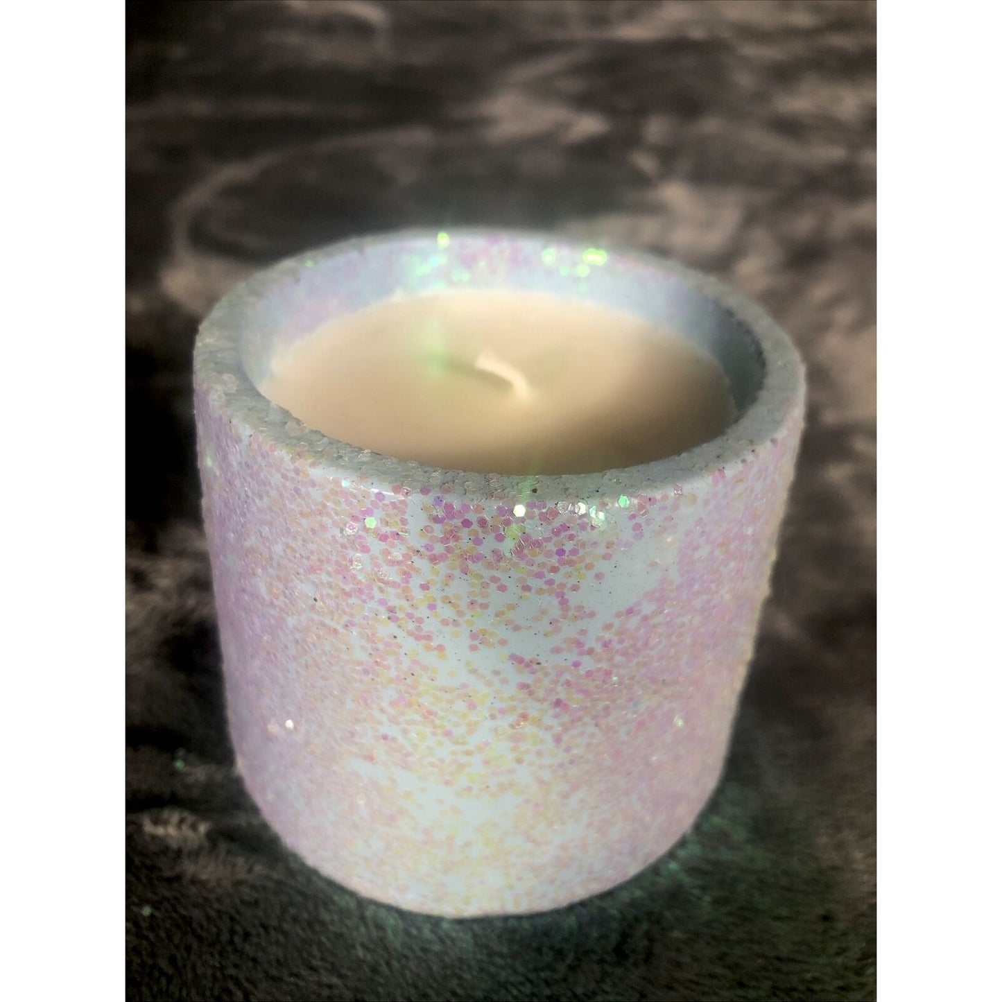 Soy Wax Candle Sugar Cookie 8 Oz Custom Hand Crafted Concrete Vessel
