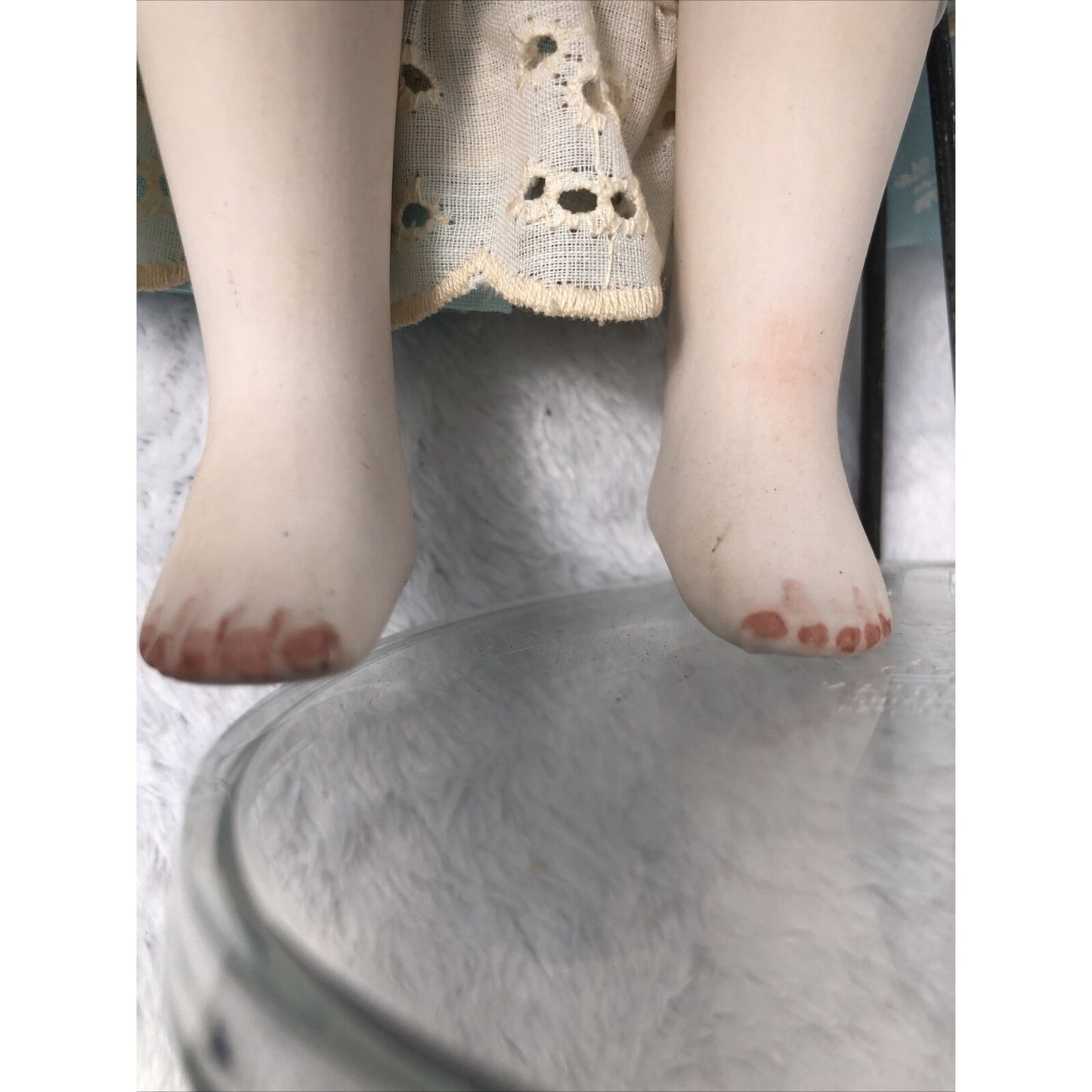 Vintage Bobble Head Porcelain Doll / Stand