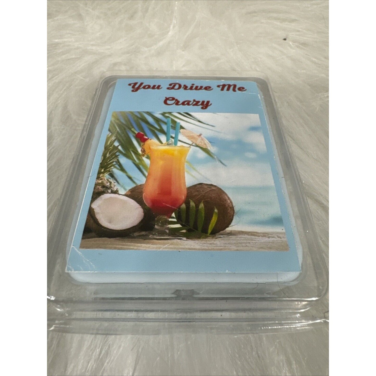 Wax Melt Cubes Coconut Soy Fragrance You Drive Me Crazy Blue Tropical Scent
