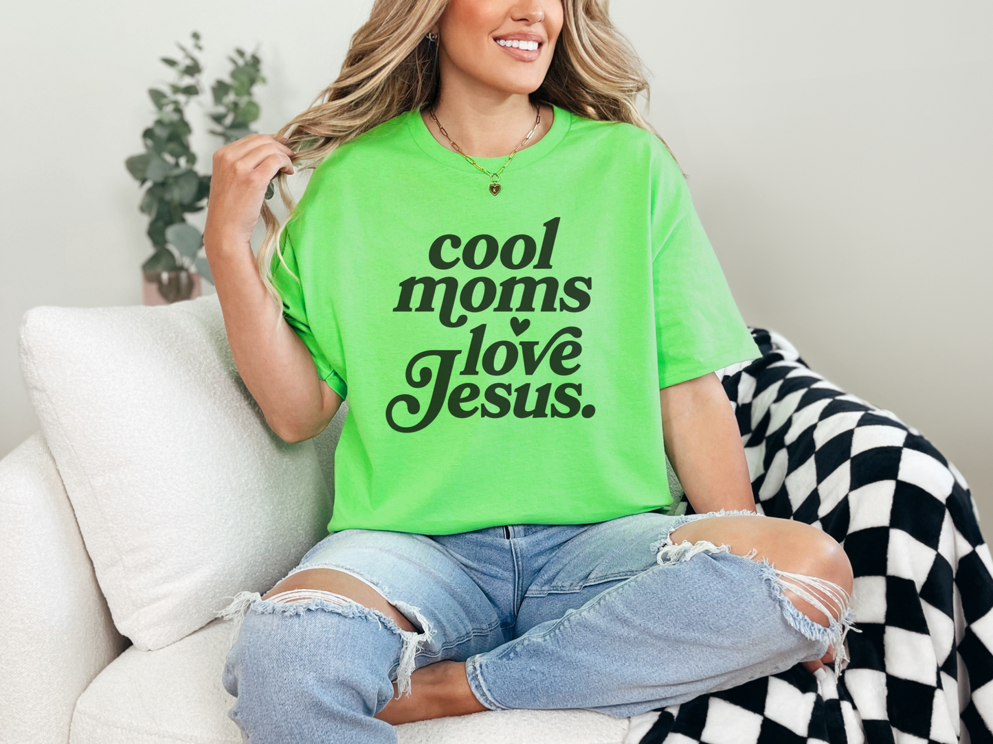 Cool Moms Love Jesus Shirt, Christian Mom Gift, Religious Apparel, Faith Based T-shirt, Inspirational Message Tee, Mom's Day Present