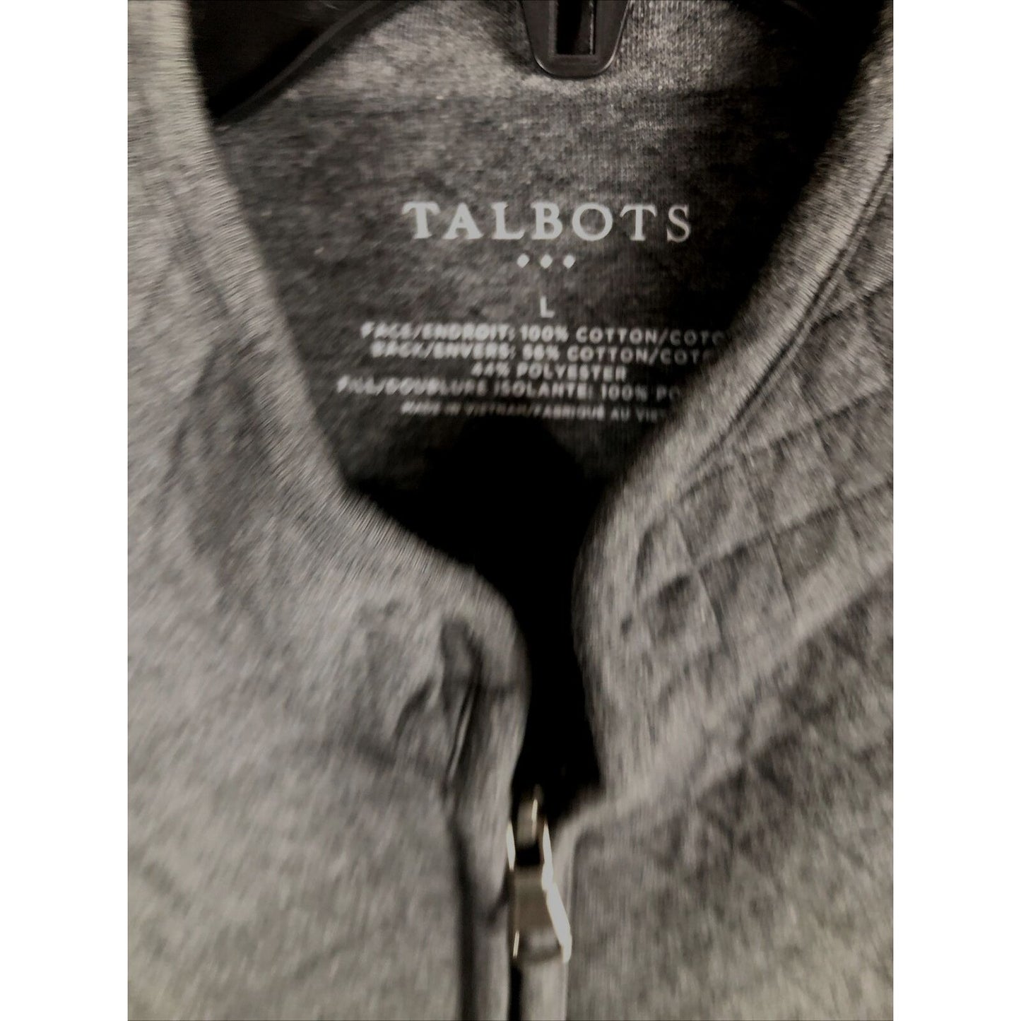 Talberts Woman's Gray Zip Up Sweater Adult Size Large
