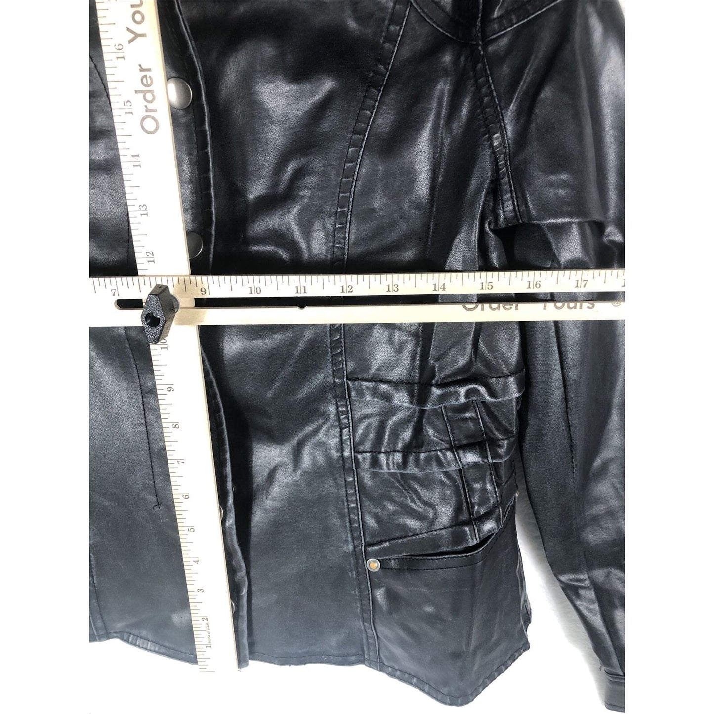 Biker Jacket Woman's Black Casual Fitted Trendy Stylish Coat