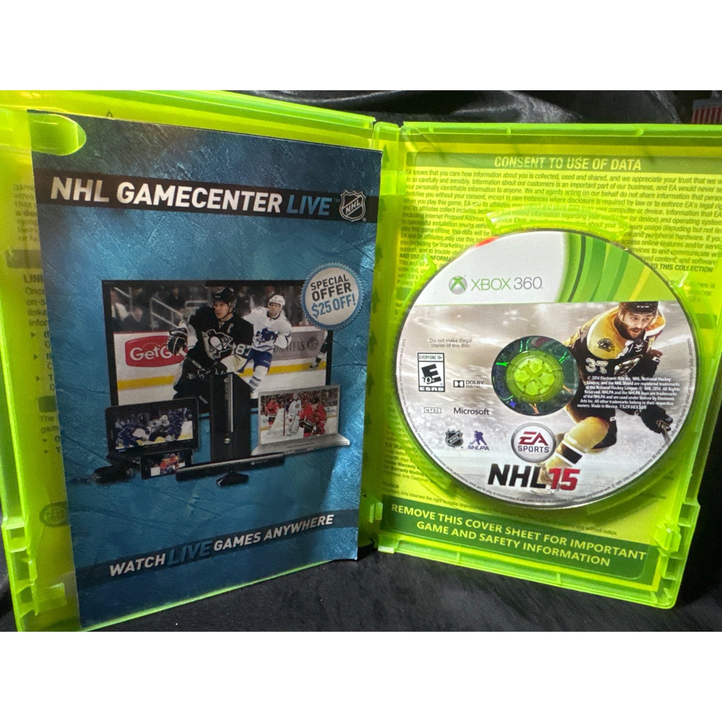 EA Sports NHL 15 Xbox 360 Hockey Video Game Complete With Case