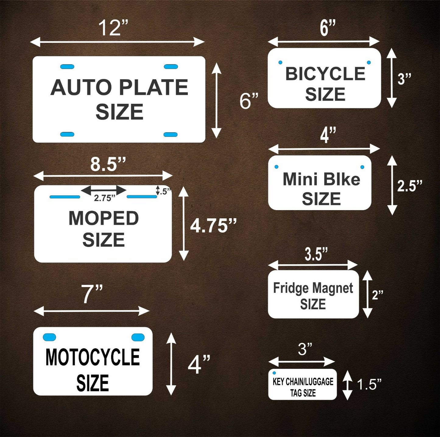 Your Image Plate Personalized Custom Auto Mini Bike Motorcycle Moped Key Tag