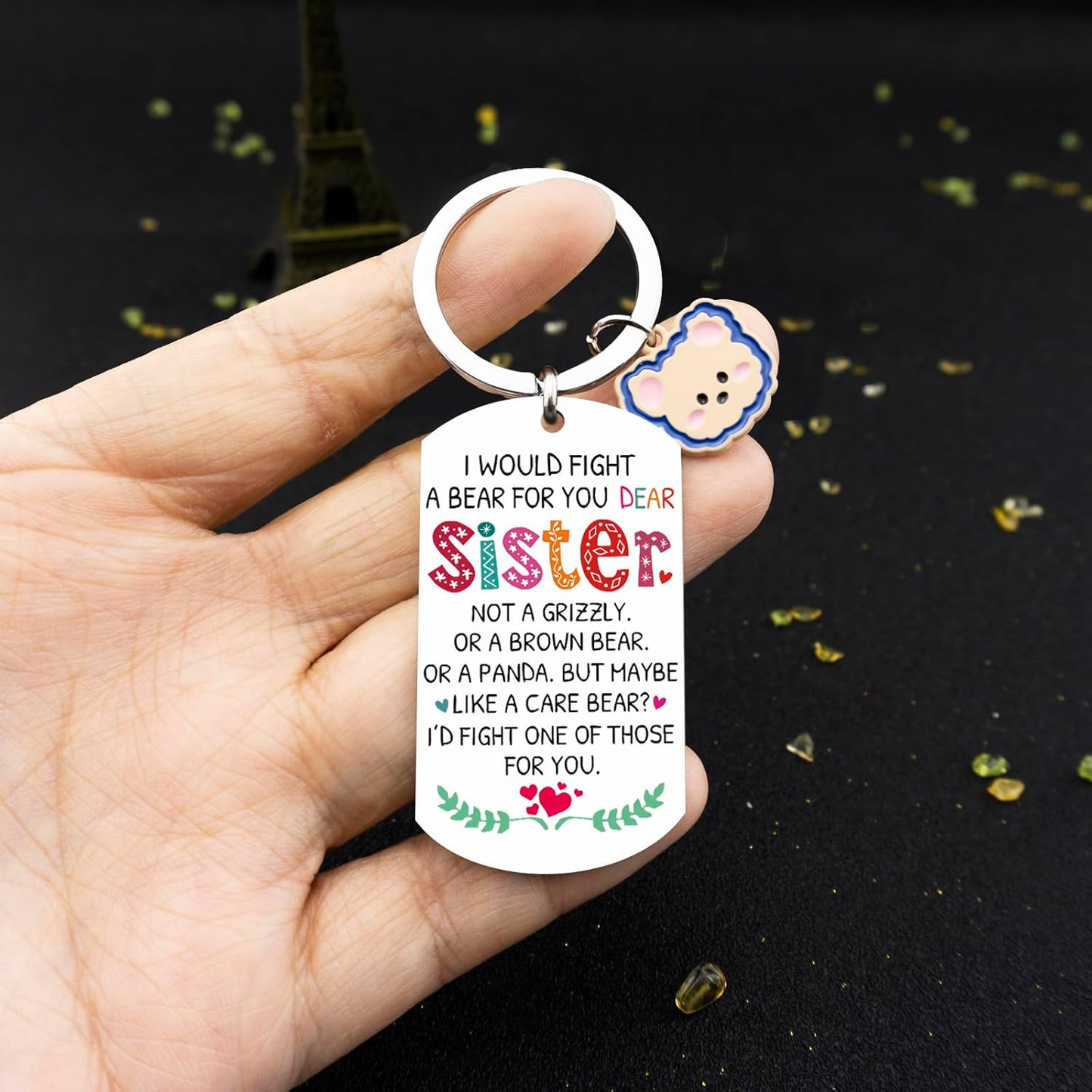 Sister Birthday Ideas for Sisters Women Cute Bear Keychain Birthday Gift for Bes