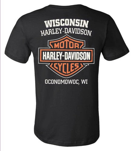 Harley-Davidson Men's Distressed Shady Skull Short Sleeve T-Shirt, Solid Black