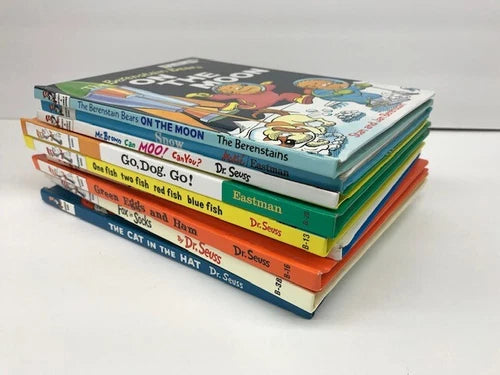 10 Dr Seuss random book lot of Hardcover Books kids New and Vintage - GOOD