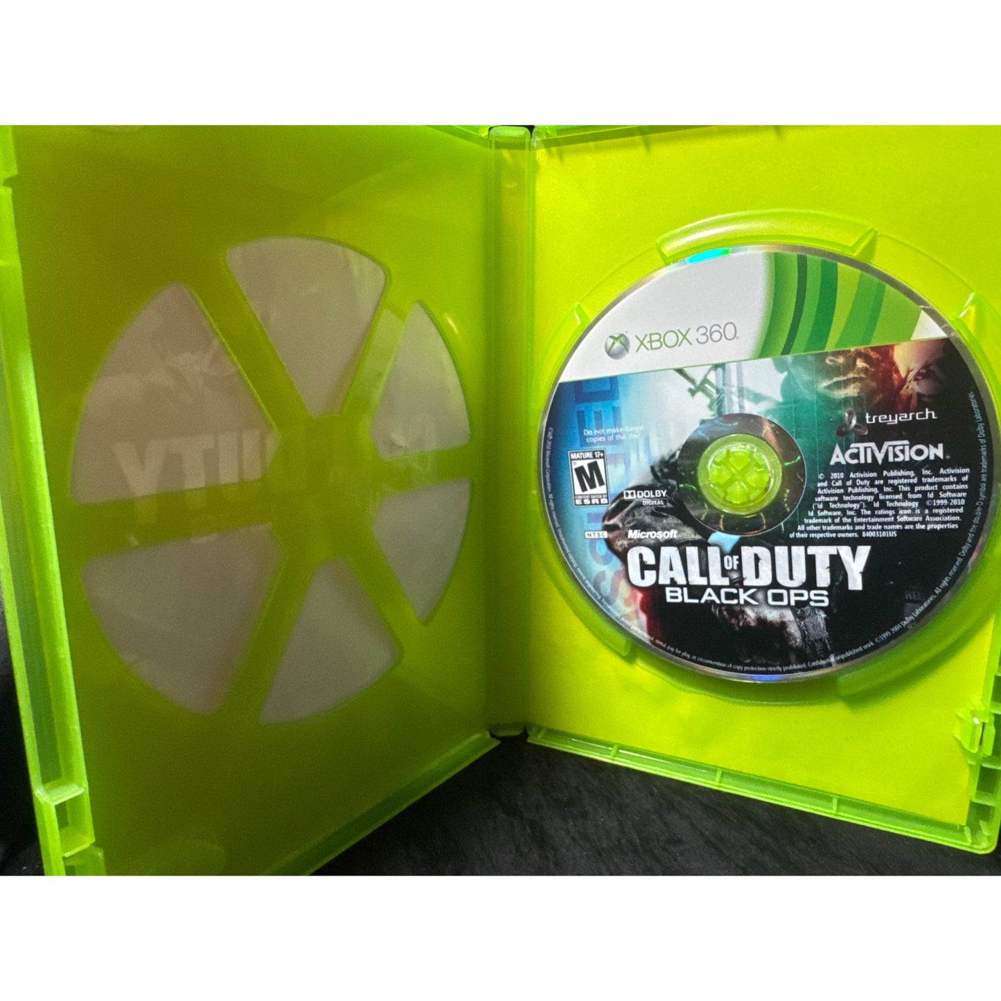 Call Of Duty: Black Ops Xbox 360 Game Disc & Case By Activision