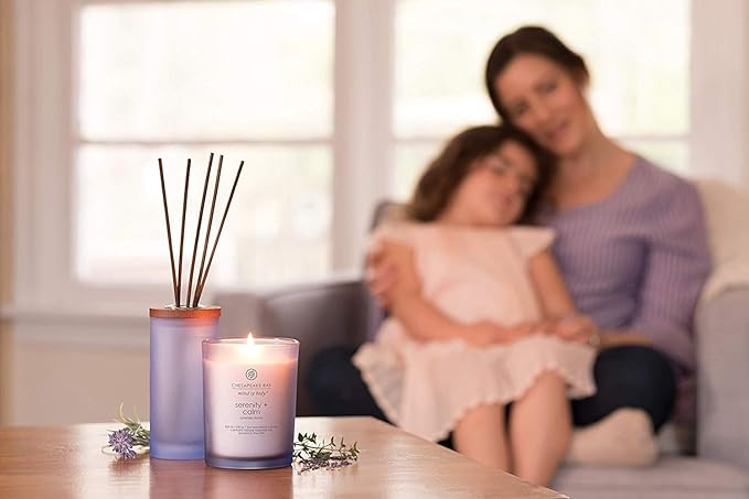 Chesapeake Bay Candle Scented Candle, Serenity + Calm (Lavender Thyme), Medium Jar, Home Décor, Orange