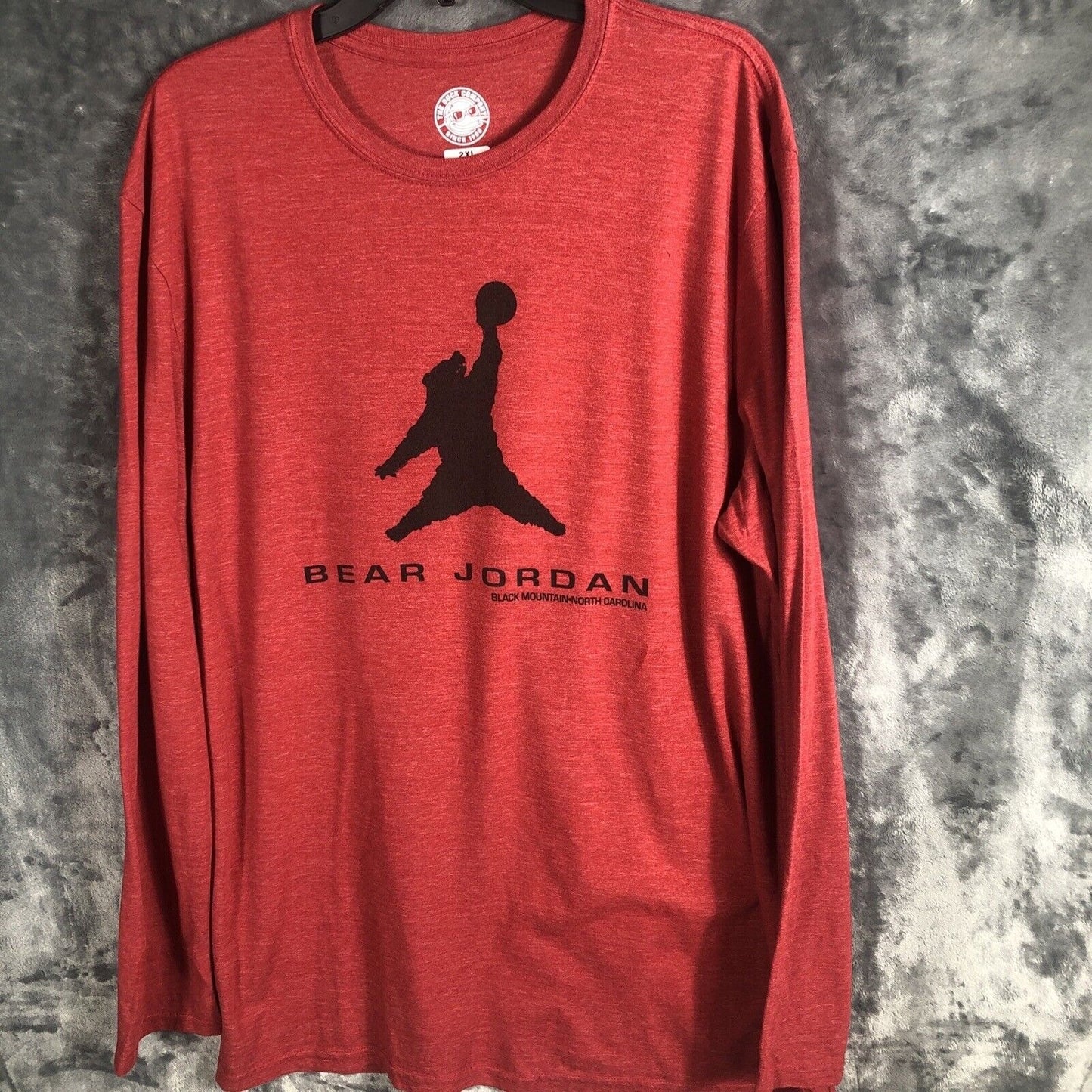 The Duck Company Bear Jordan Unisex Long Sleeve Shirt Black Mountain North Carolina 2x