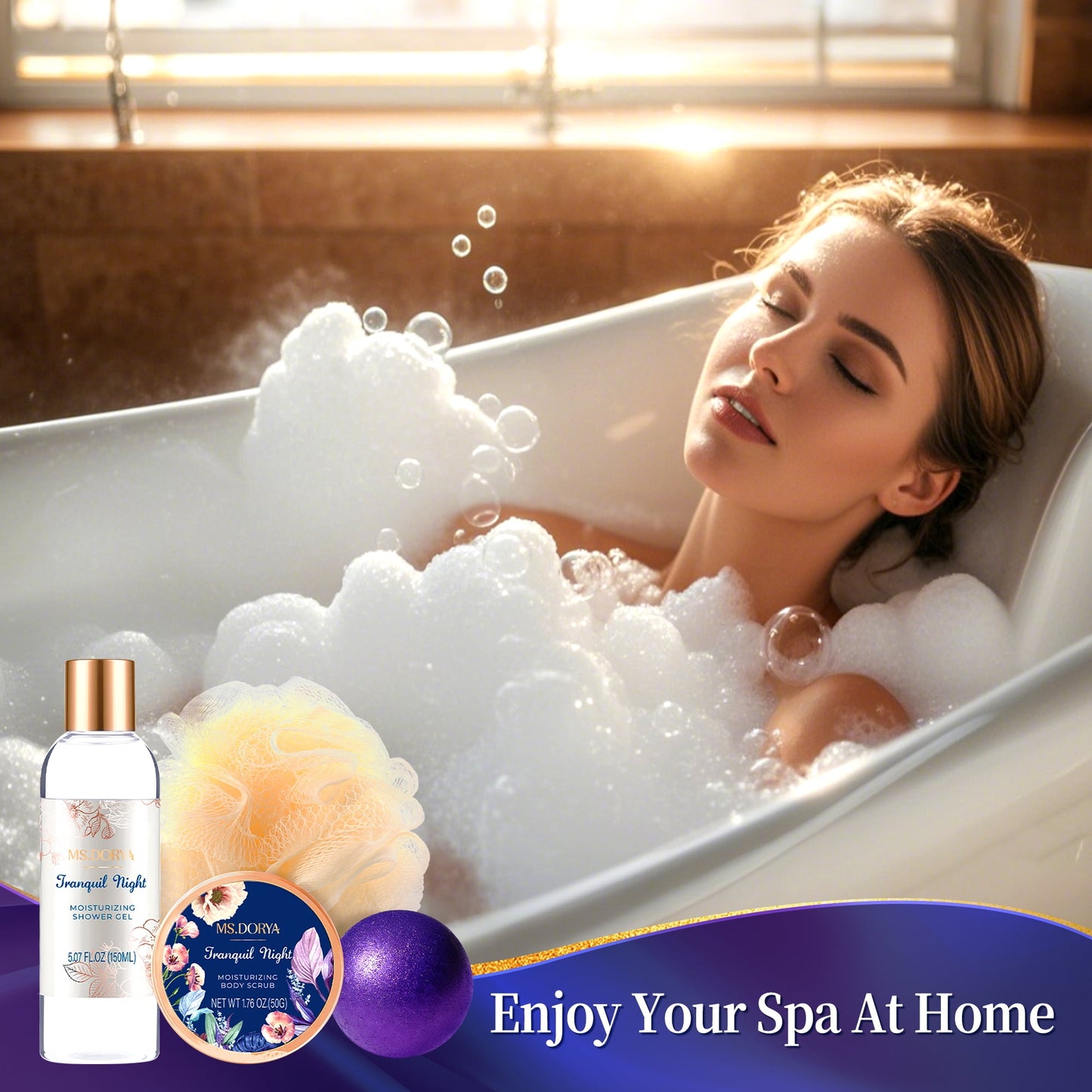 MS.DORYA Spa Gift Set for Women, 8 Pcs Bath and Body Gift Set with Lavender and Chamomile Scent - Walmart.com