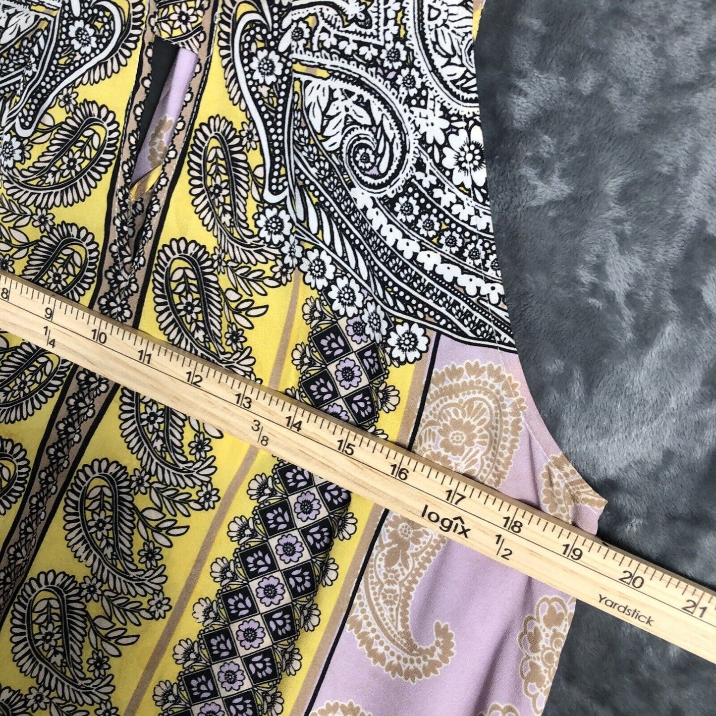 New York And Company Tops Medium Women’s Yellow And Lavender Shirt