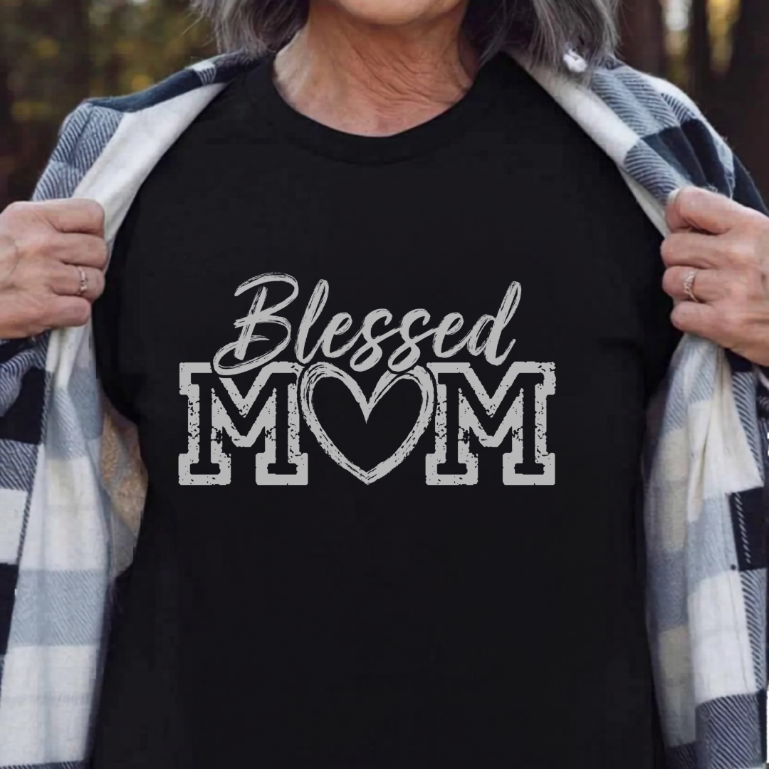 Blessed Mom Tee, Gift for Mom, Inspirational T-Shirt, Thoughtful Mother’s Day Gift, Custom Cotton Tee, Comfortable Everyday Wear, Women’s Top