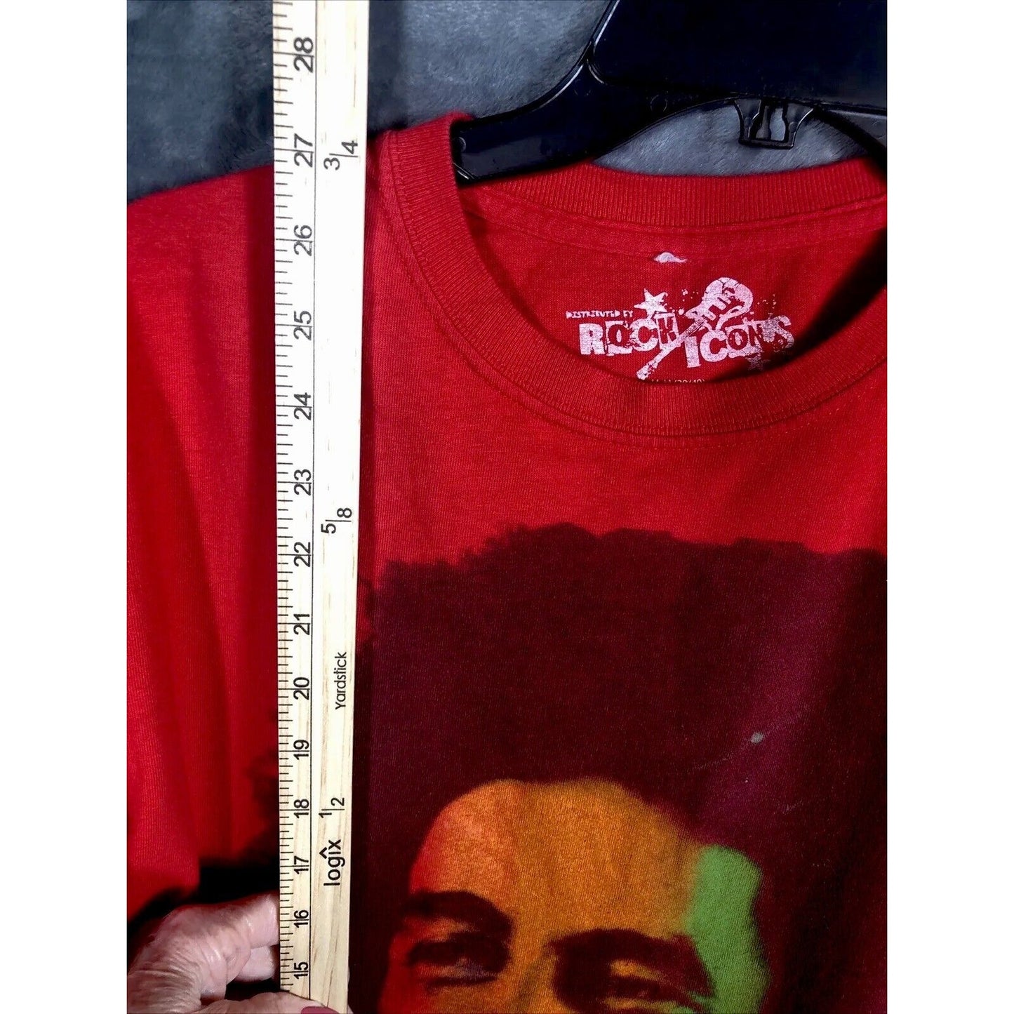 Vintage Bob Marley Rare Concert Shirt￼ Rock Icons Retro Red T-Shirt Size Medium