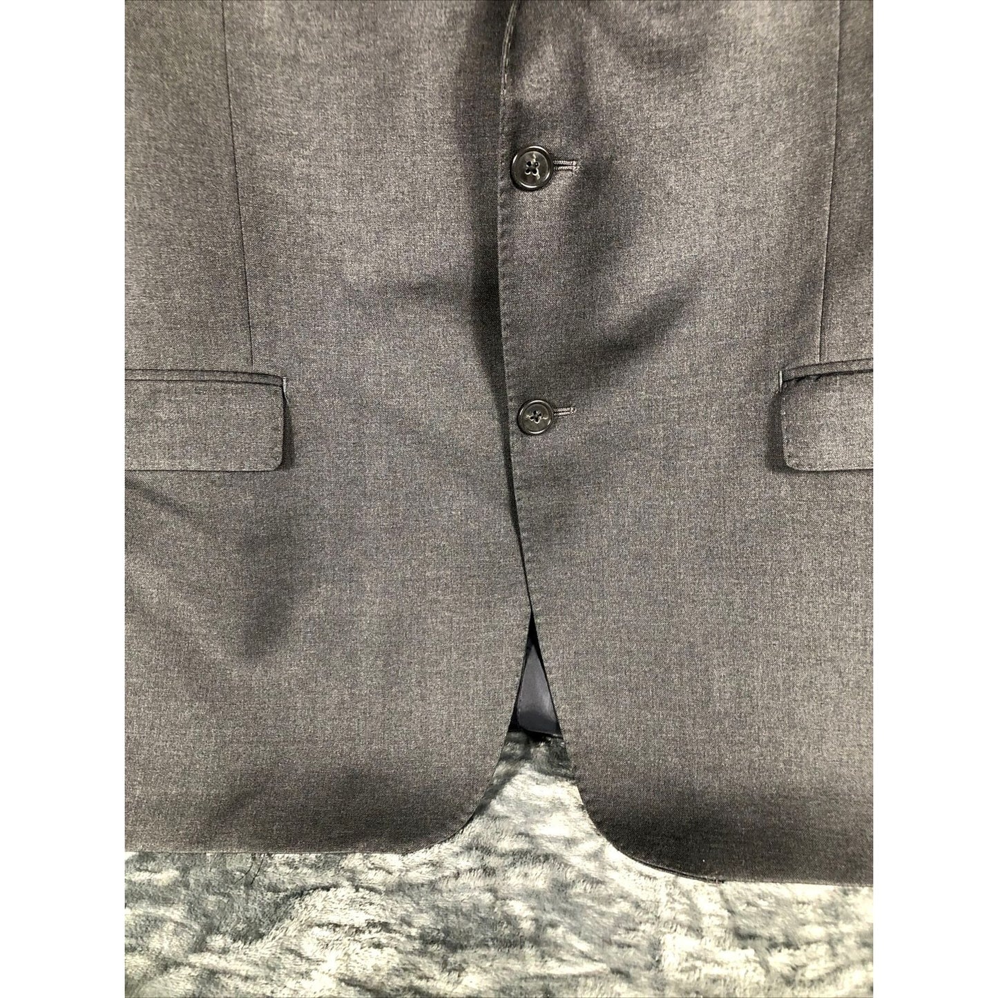 REDA TAILO RED Suit Jacket Men’s Dress Grey Wool Suit Coat Size 46