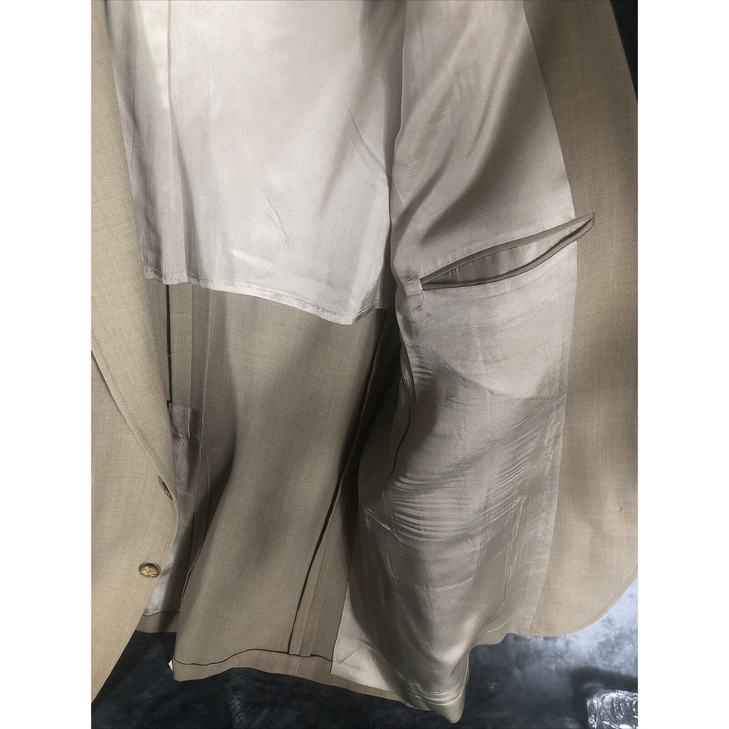 Vintage Maurice L Rothschilds & Company Men’s Suit Coat Beige Dress Jacket