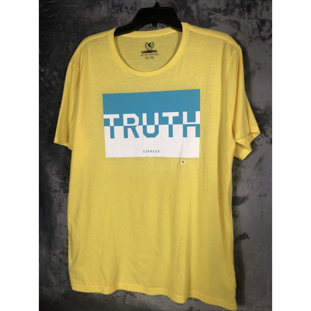 Express Truth T-Shirt Men’s Extra Large Unisex Yellow Shirt
