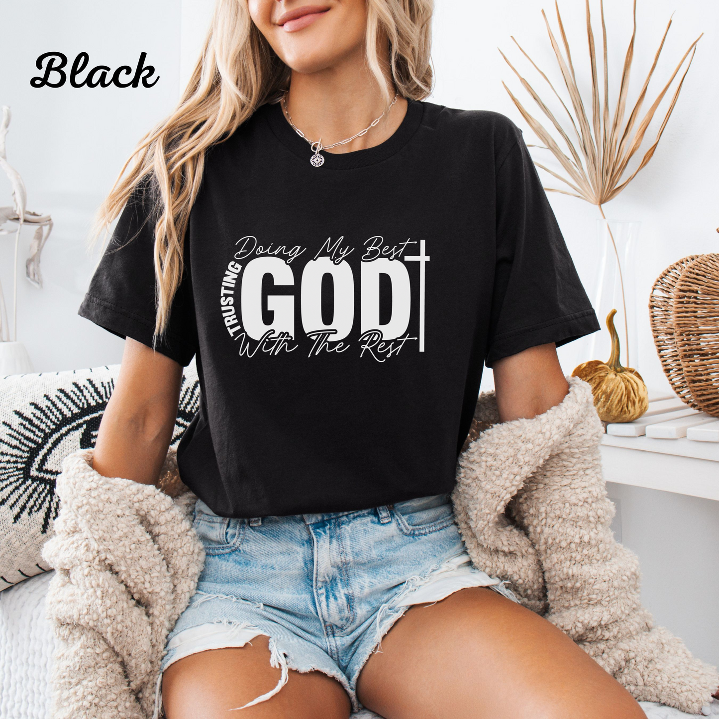 Inspirational Faith T-Shirt, Women's Relaxed Tee, Uplifting Christian Apparel, Gift for Her, Heather Brown Casual Top, Motivational Shirt