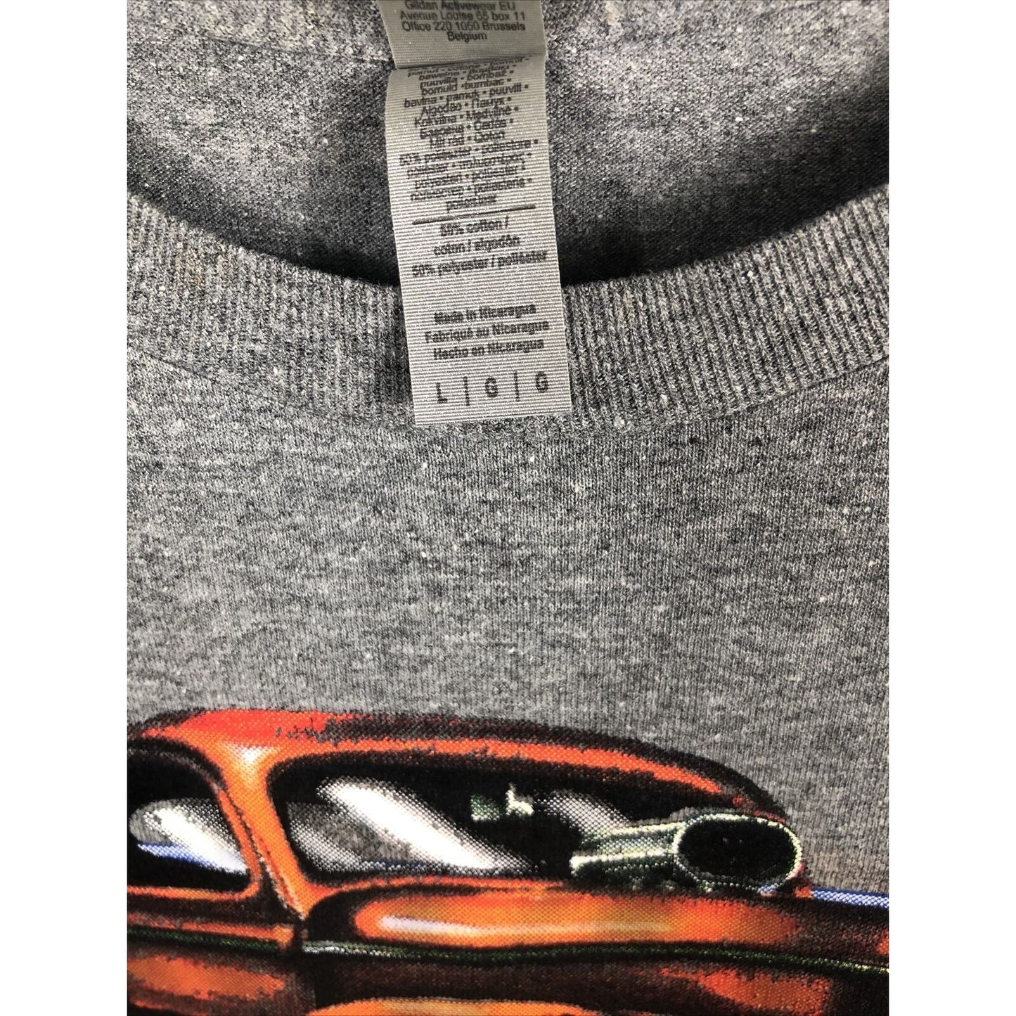 Hot Rod T-Shirt Men’s Gray Size Adult Large Classic Cars Shirt