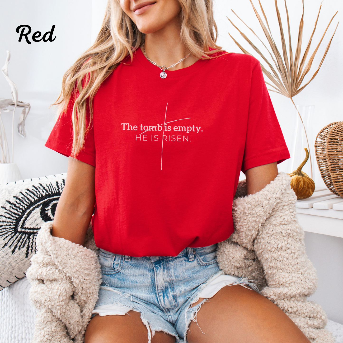The Tomb Is Empty Shirt – He Is Risen Christian T‑Shirt, Easter Faith Tee, Resurrection Jesus Shirt, Religious Graphic Tee